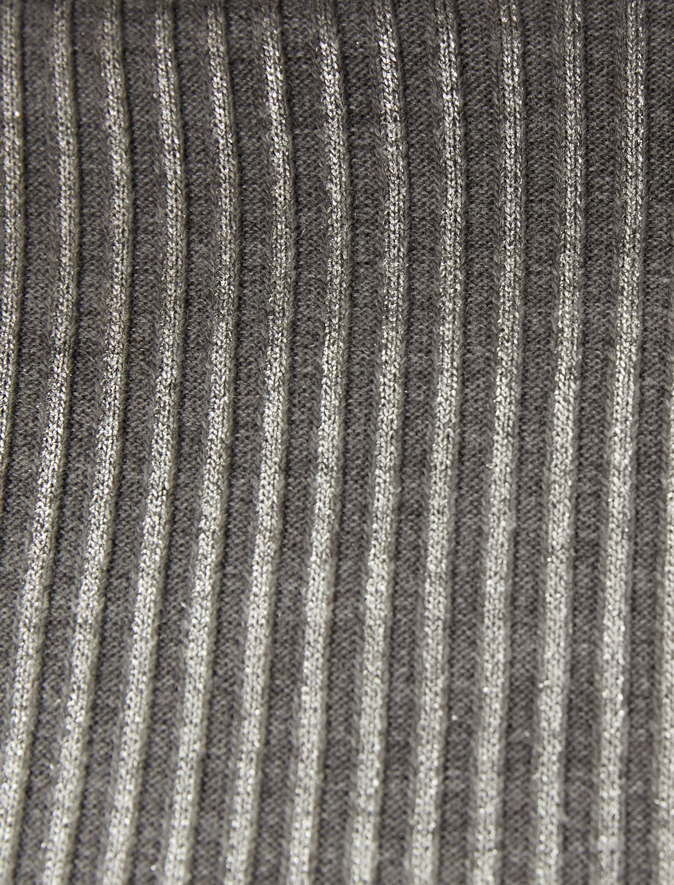   Triko Kazak Yarım Balıkçı Yaka Metalik Varaklı Regular Fit Kaşmir Dokulu