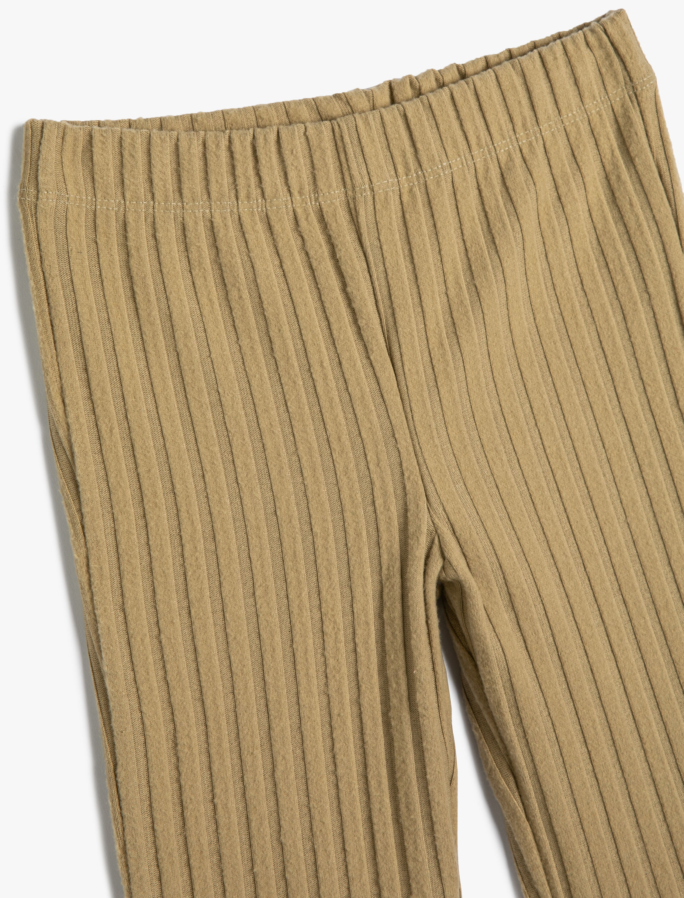  Kız Çocuk İspanyol Paça Pantolon Ribanalı Beli Lastikli