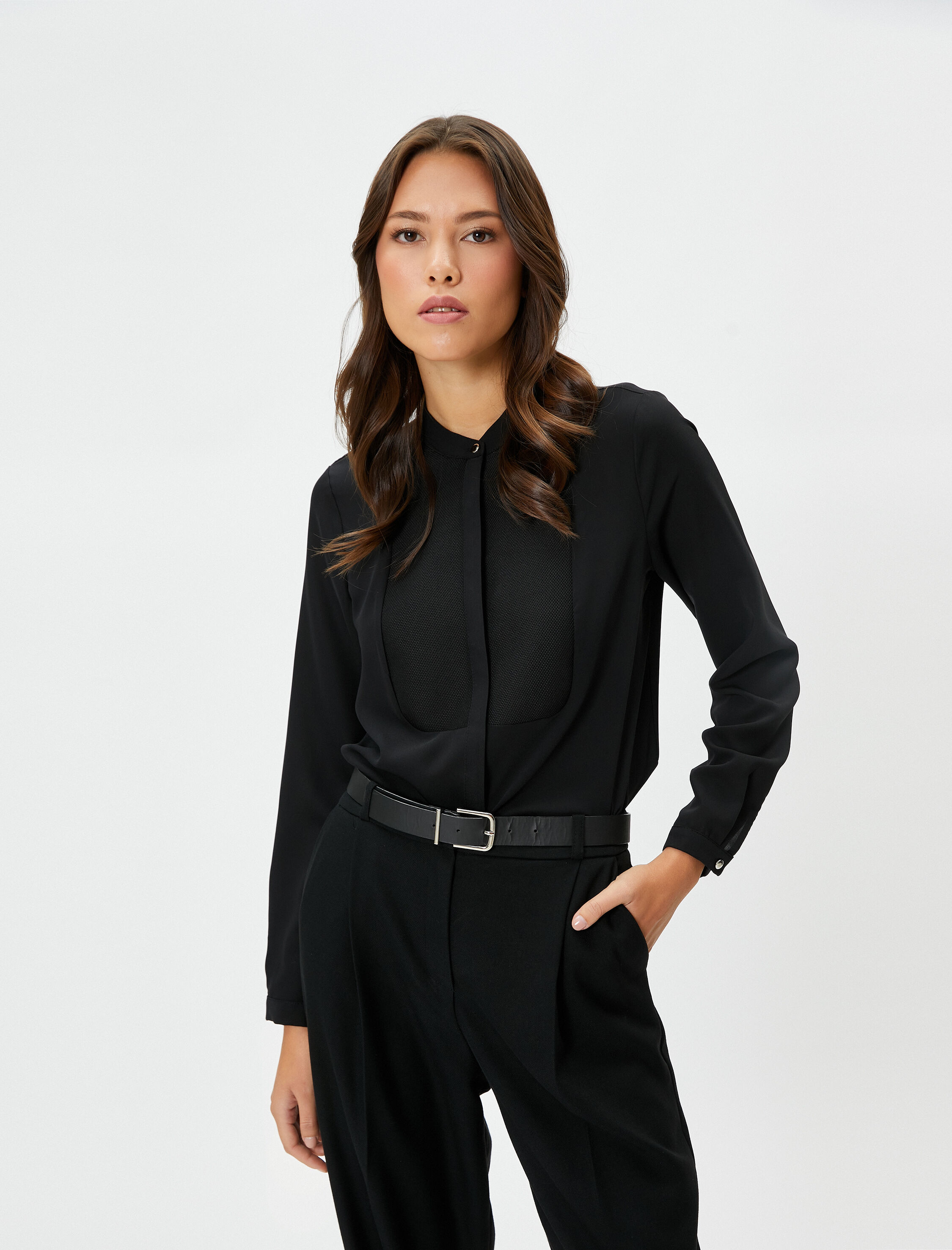   Hakim Yaka Gömlek Uzun Kollu Robalı