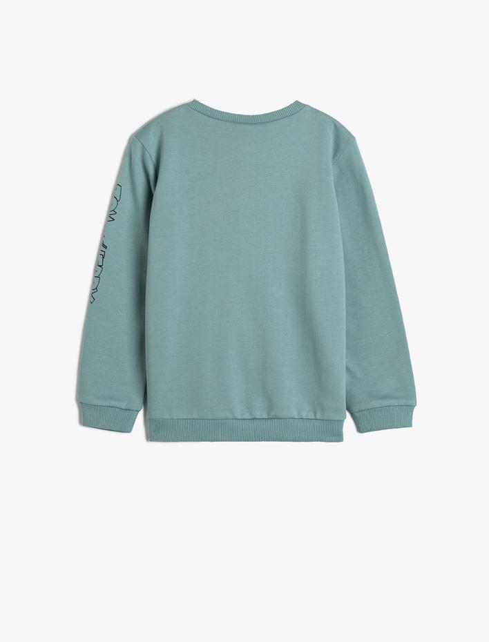 Erkek Bebek Tom ve Jerry Sweat Lisanslı Uzun Kollu Bisiklet Yaka Şardonlu