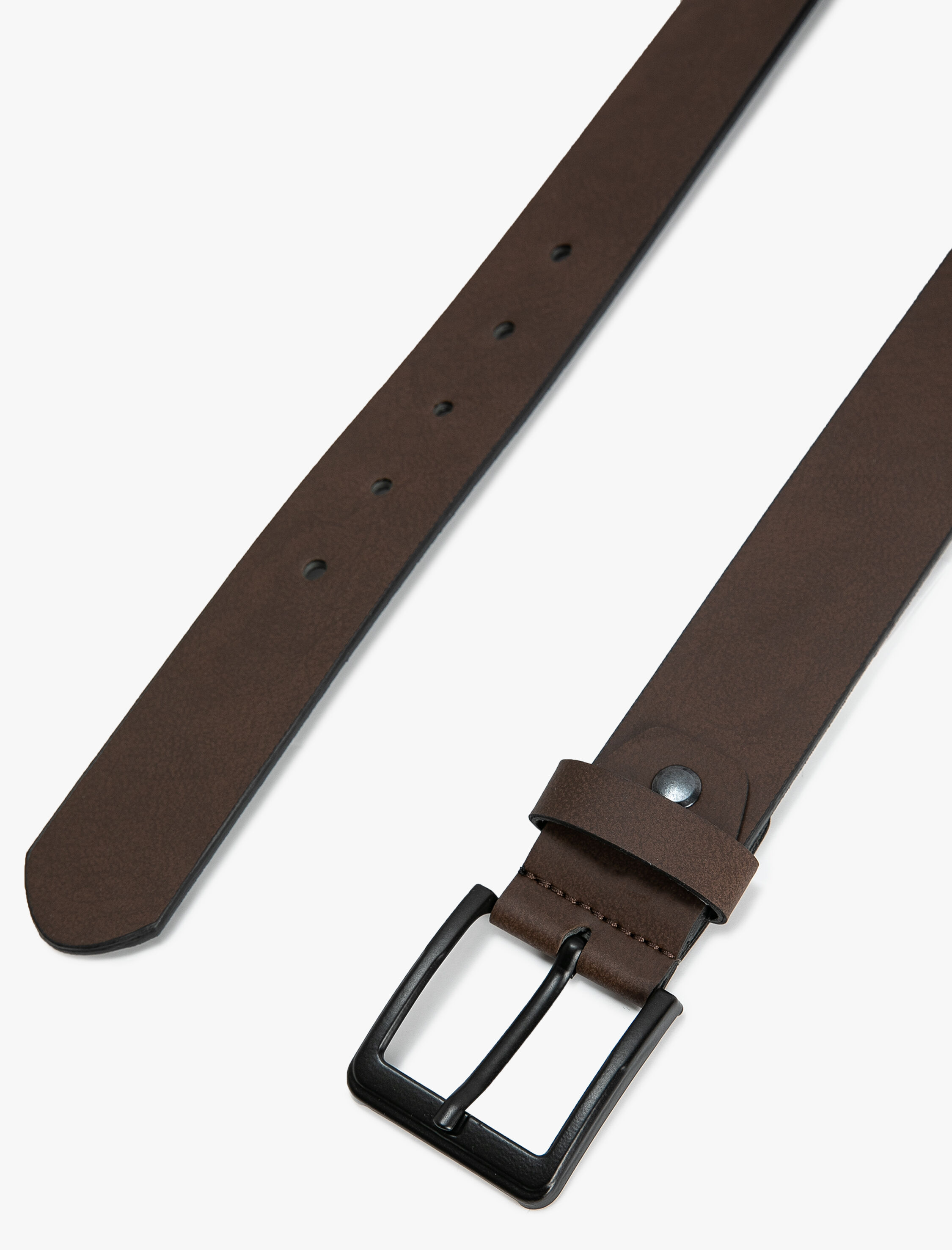  Erkek Kemer Deri Görünümlü Metal Toka Detaylı