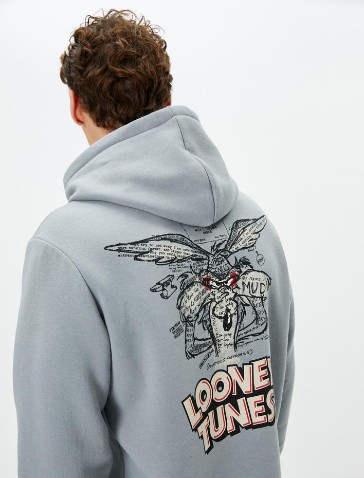  Wile Coyote Kapşonlu Sweat Lisanslı Arkası Baskılı