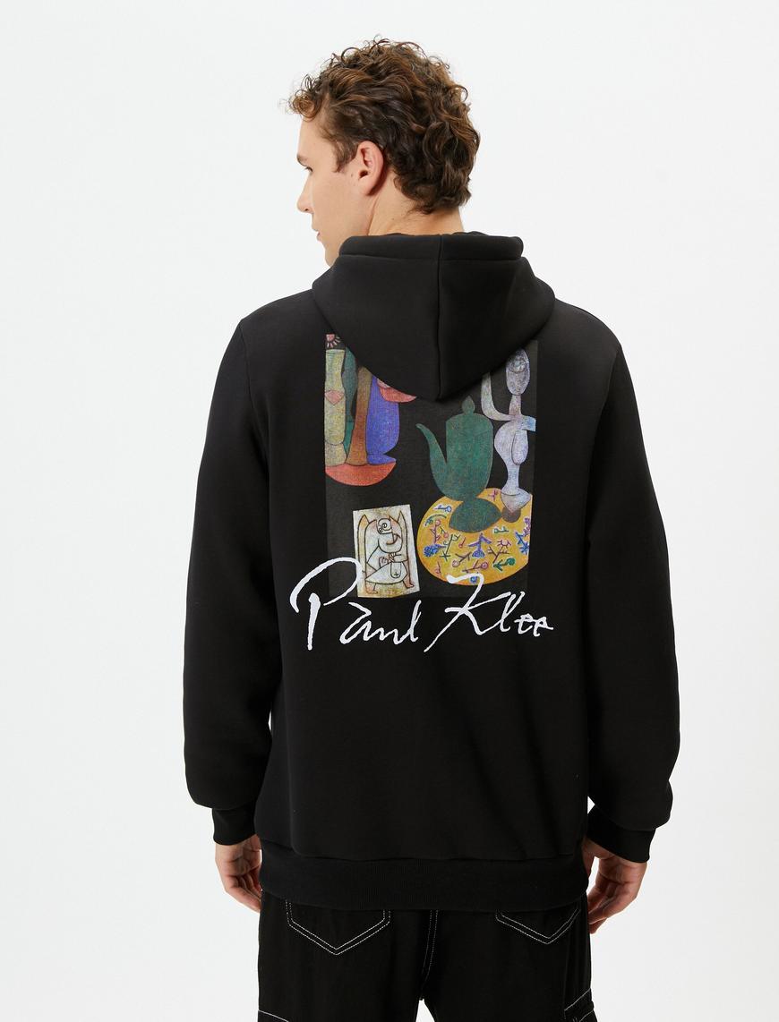   Paul Klee Kapşonlu Sweat Kanguru Cepli Lisanslı Arkası Baskılı