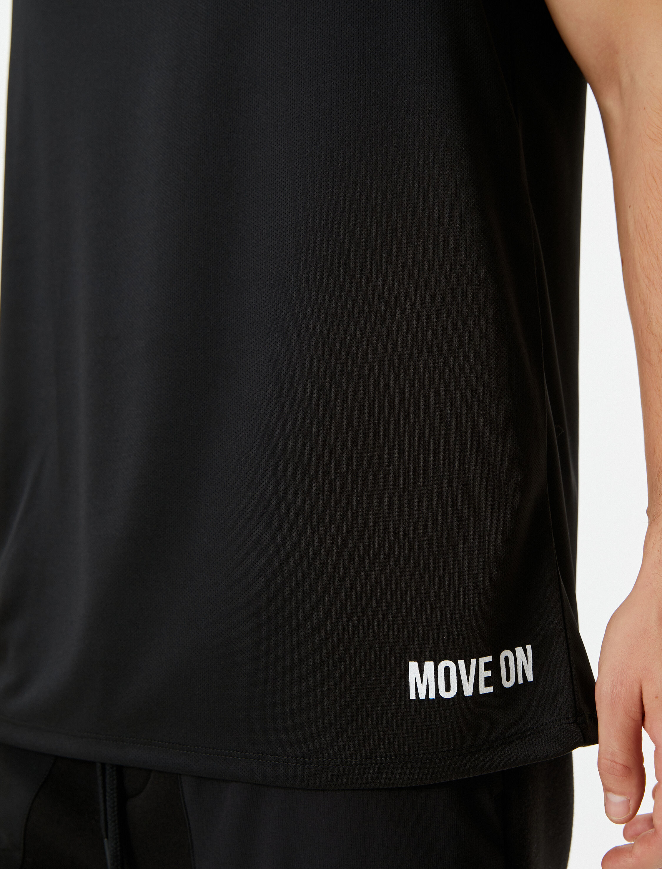   Sporcu Atleti Arkası Baskılı Sloganlı Kolsuz Bisiklet Yaka