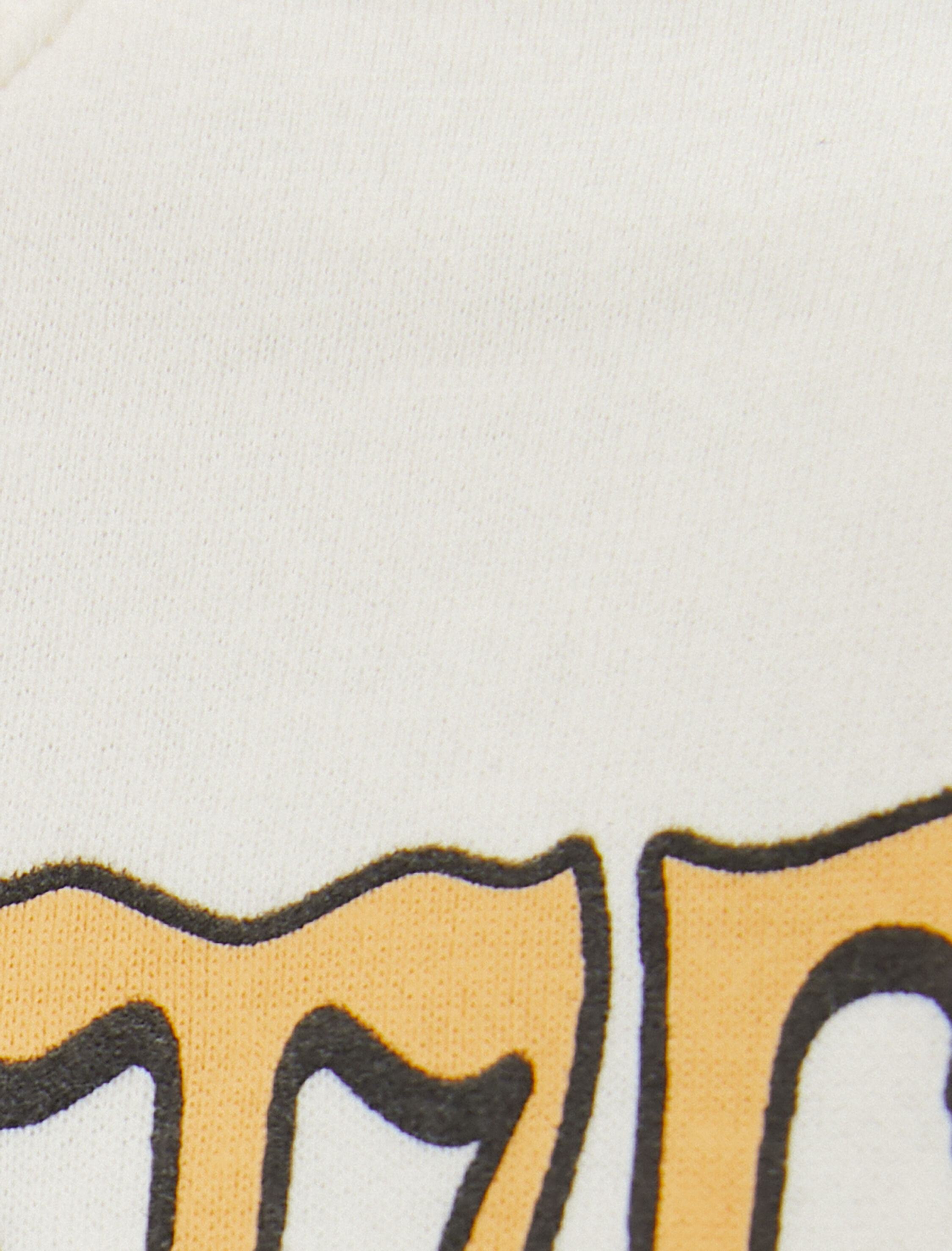   Bisiklet Yaka Sweatshirt Mistik Baskılı Uzun Kollu Ribanalı Şardonlu