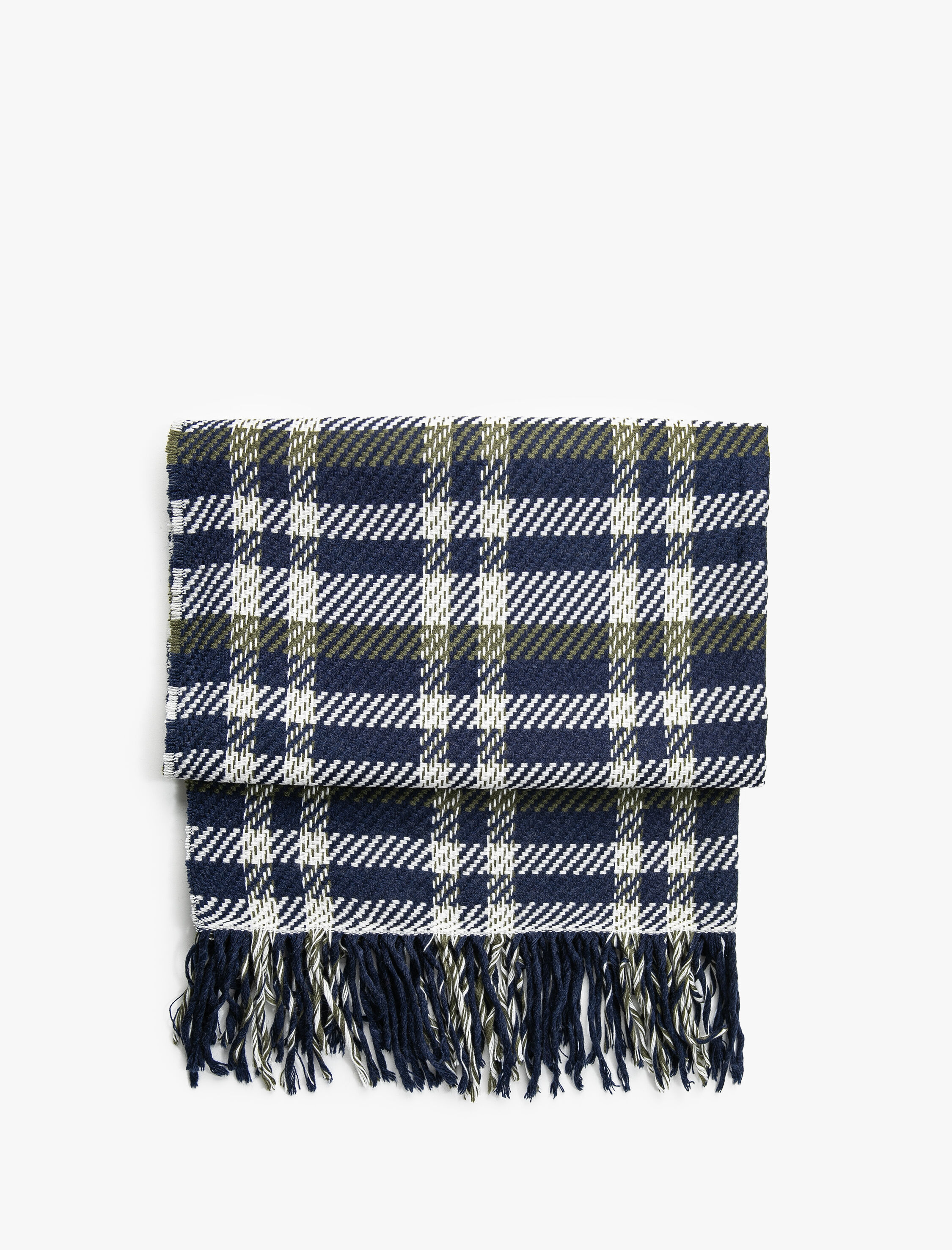  Kadın Triko Şal Ekose Yumuşak Dokulu