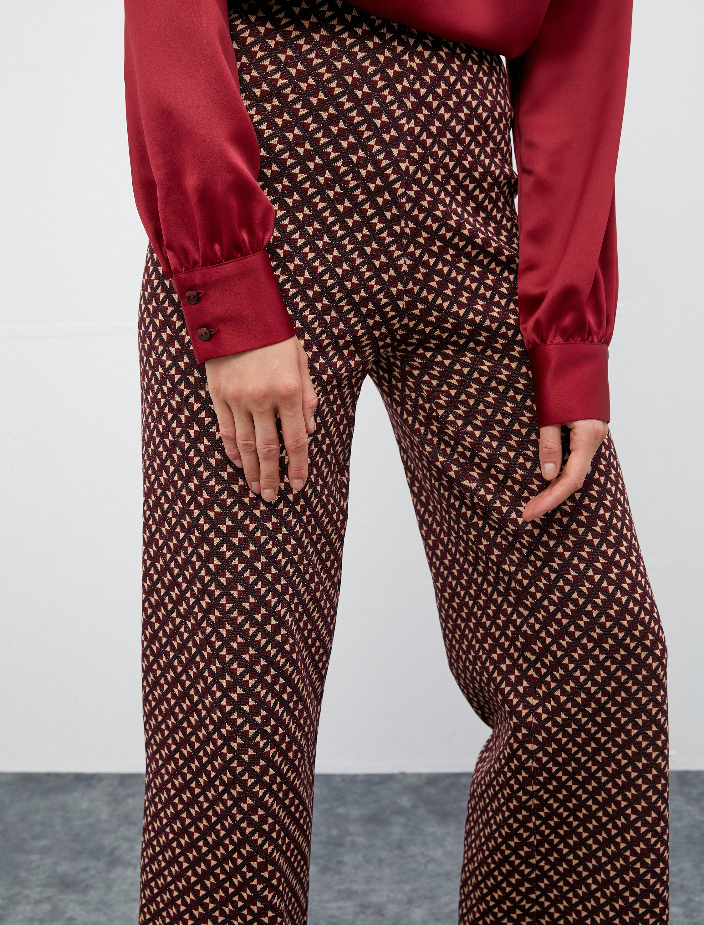   Melis Ağazat X Koton - Bol Paça Triko Pantolon