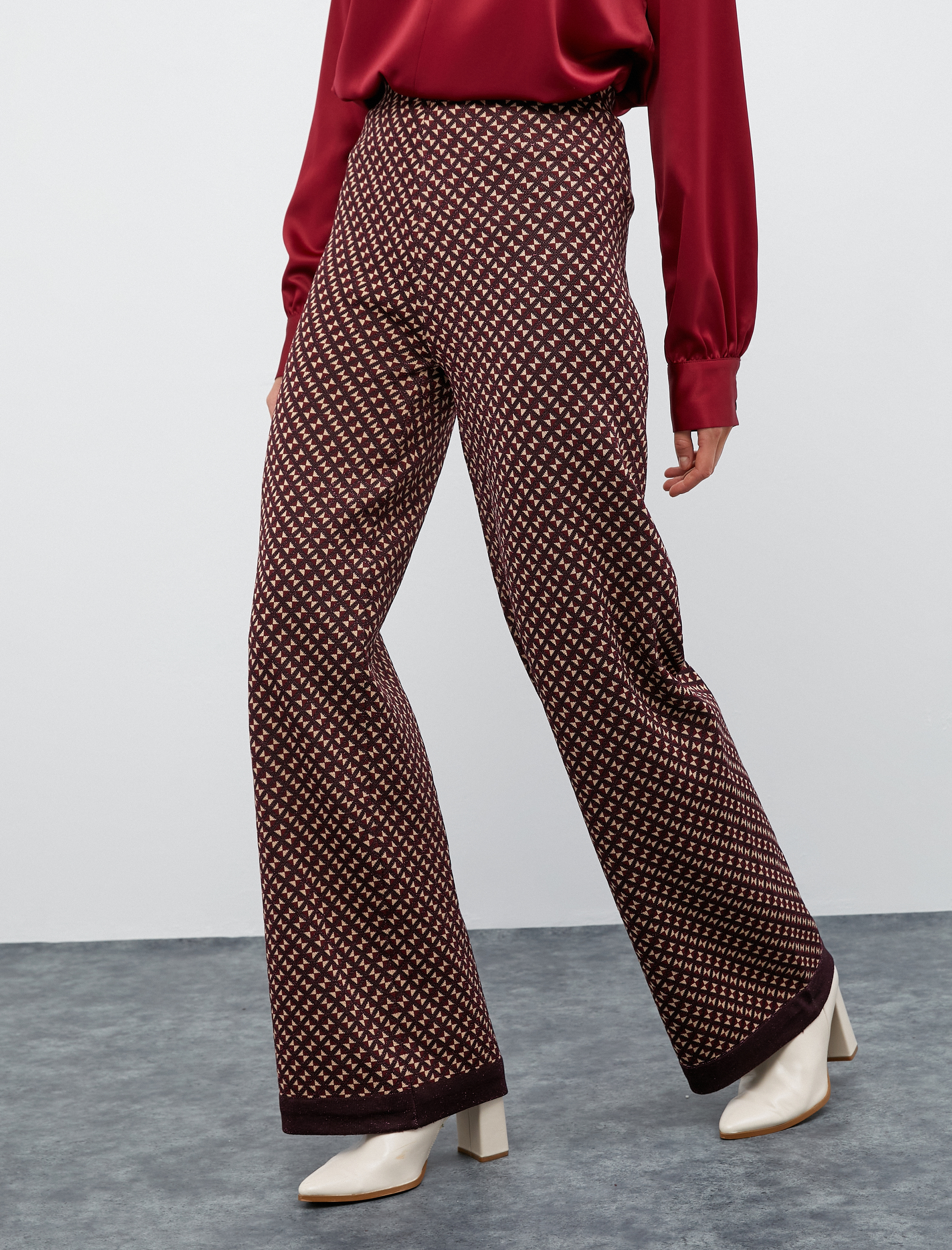   Melis Ağazat X Koton - Bol Paça Triko Pantolon