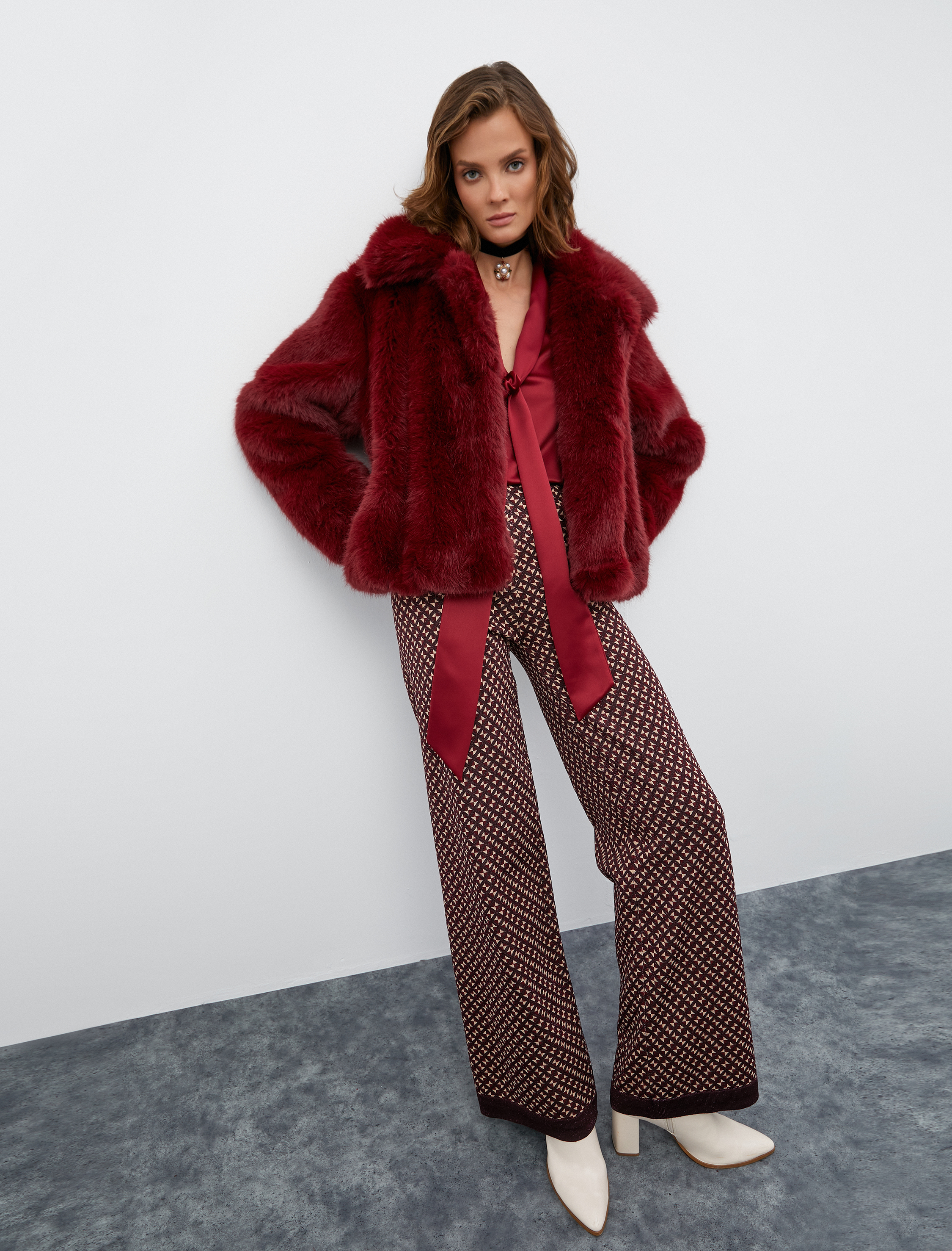   Melis Ağazat X Koton - Bol Paça Triko Pantolon