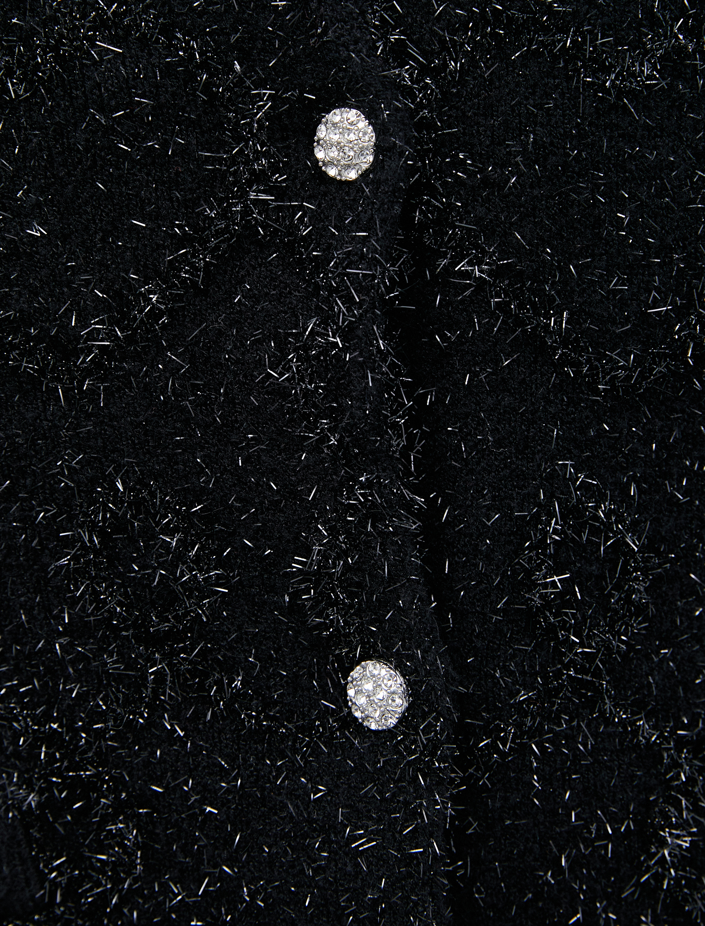   Melis Ağazat X Koton - Taş Düğmeli Simli Dokulu Hırka