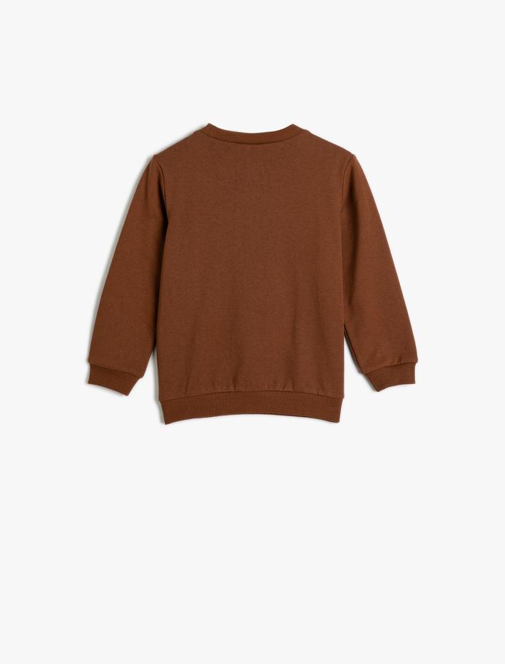 Erkek Bebek Aslan Kral Sweatshirt Lisanslı Bisiklet Yaka Uzun Kollu Şardonlu Pamuklu