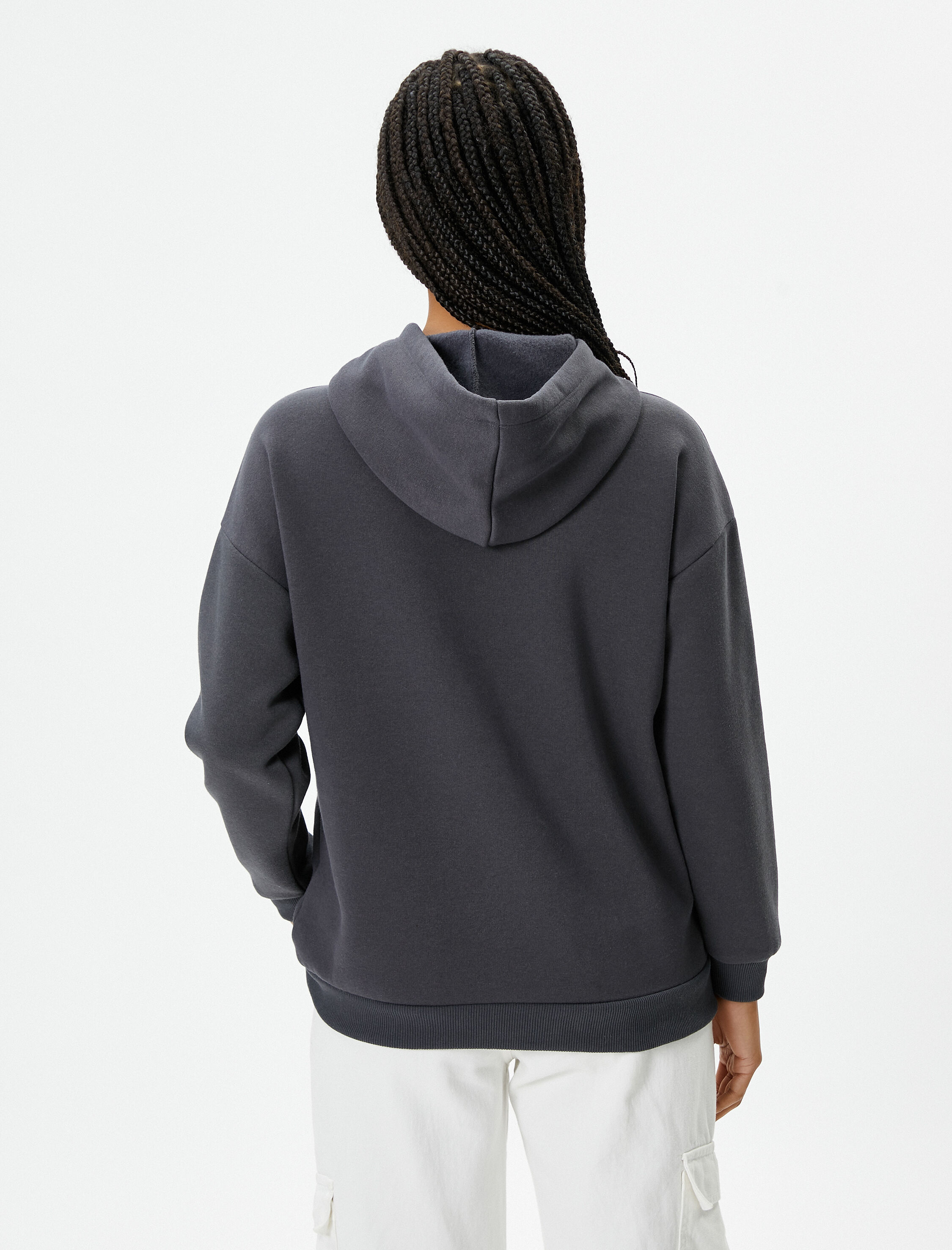   Kolej Kapşonlu Sweatshirt Şardonlu Baskılı