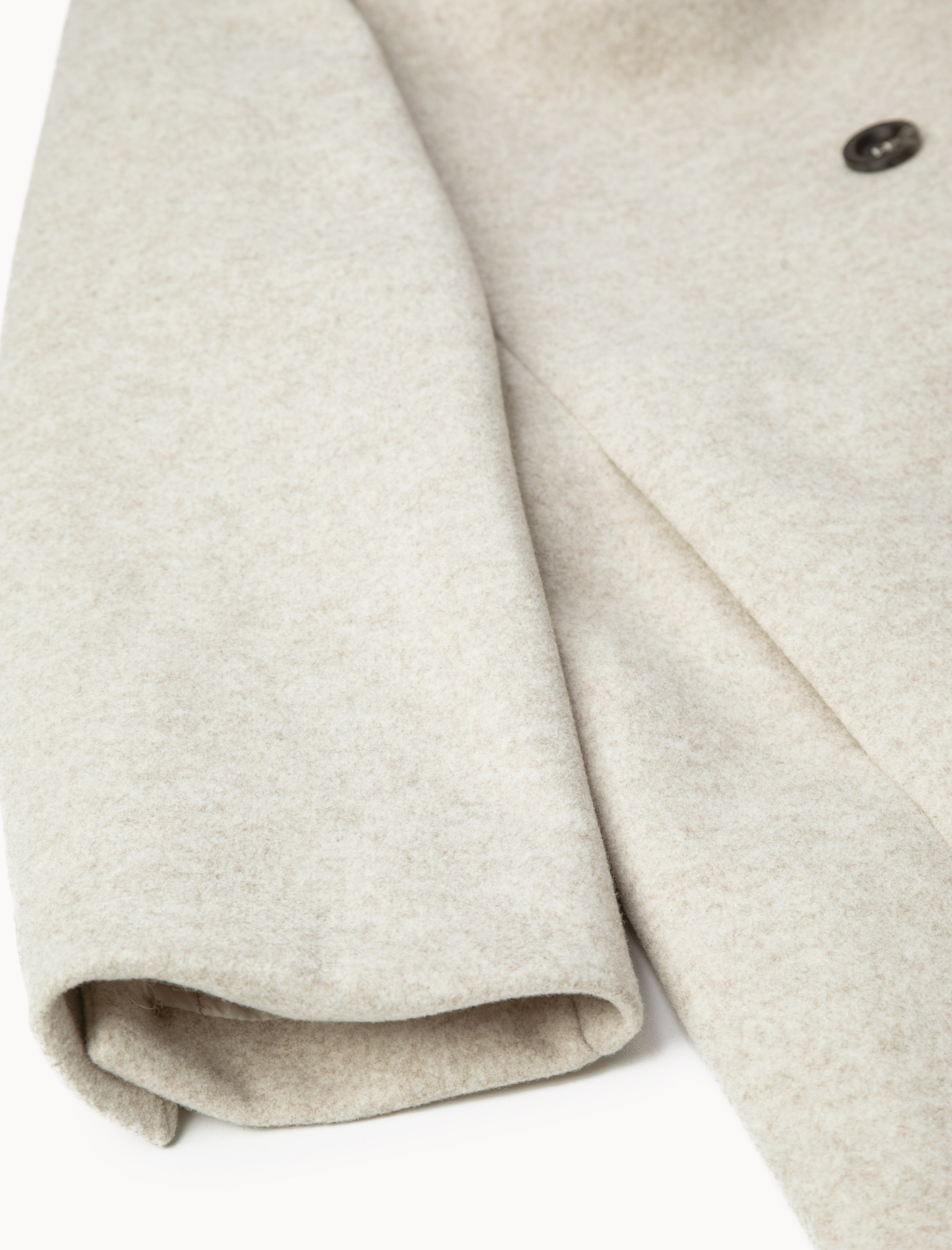   Kaşe Kaban Kruvaze Kapama Düğmeli Cepli