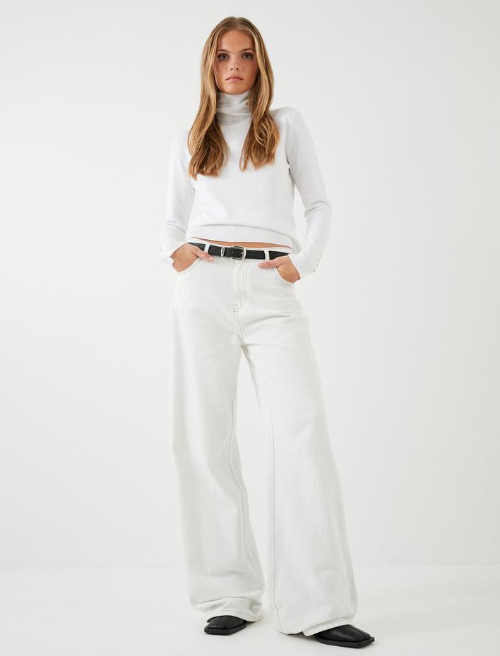  Triko Boğazlı Kazak Uzun Kollu Basic