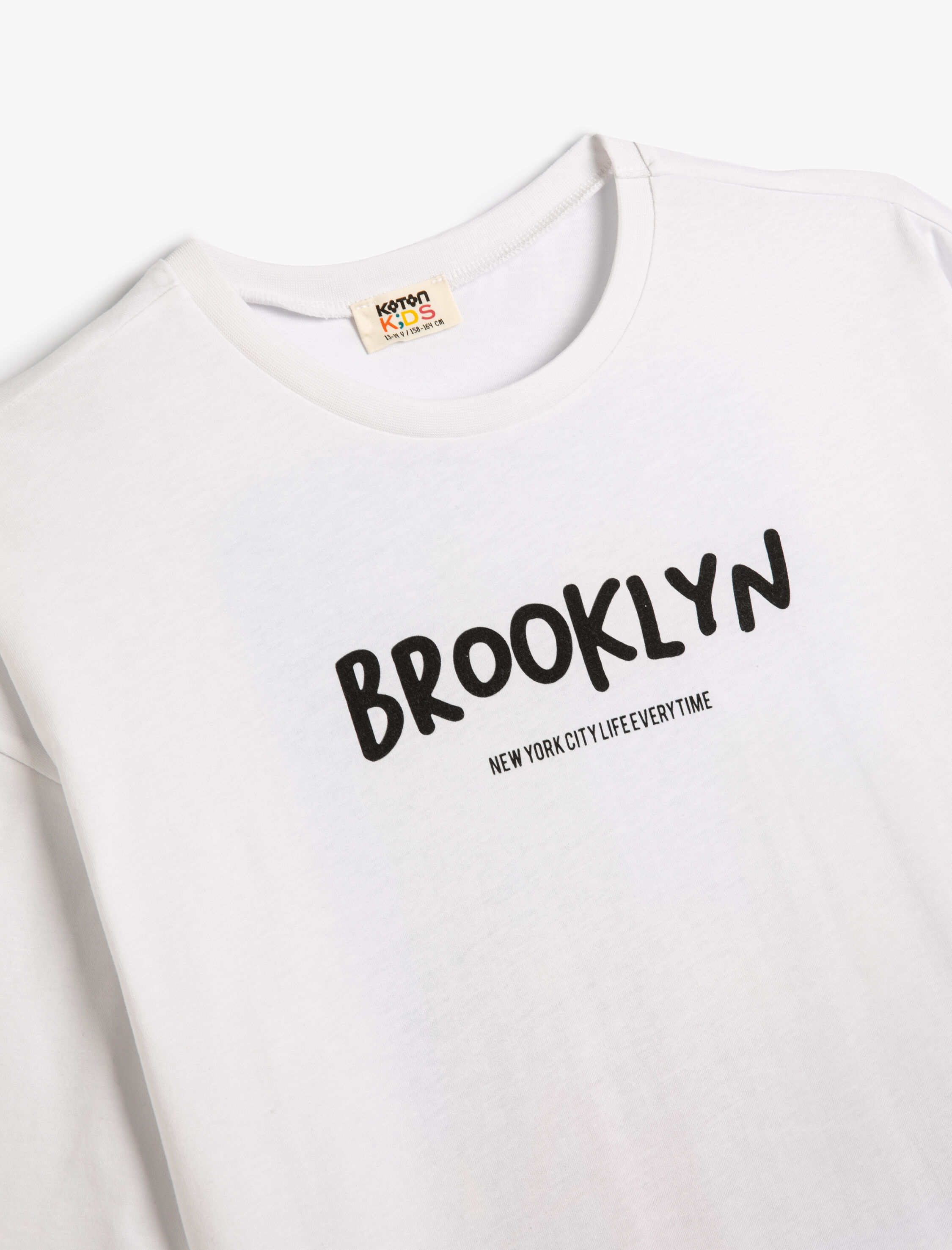  Erkek Çocuk Tişört Kısa Kollu Şehir Temalı Baskı Detaylı Bisiklet Yaka Pamuklu