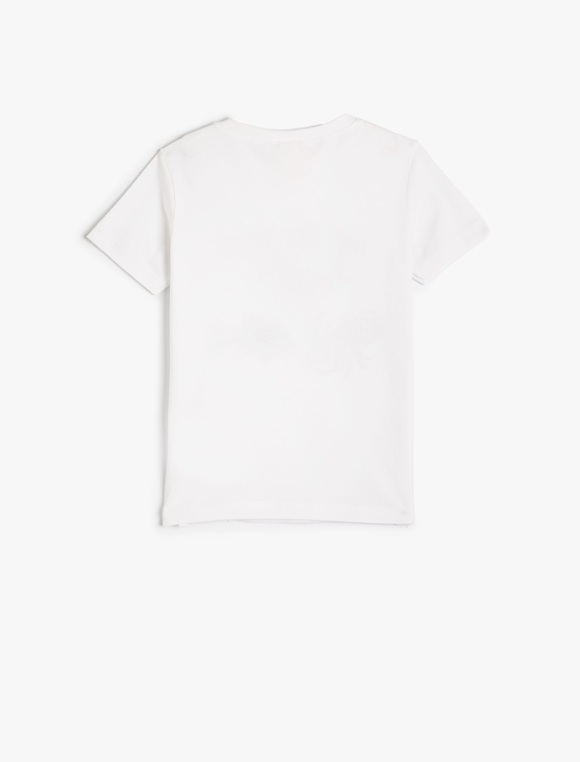  Erkek Bebek Tişört Kısa Kollu Hayvanlar Baskılı Bisiklet Yaka Pamuklu