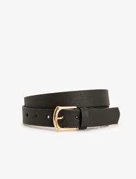 Kemer Suni Deri Metal Toka Detaylı