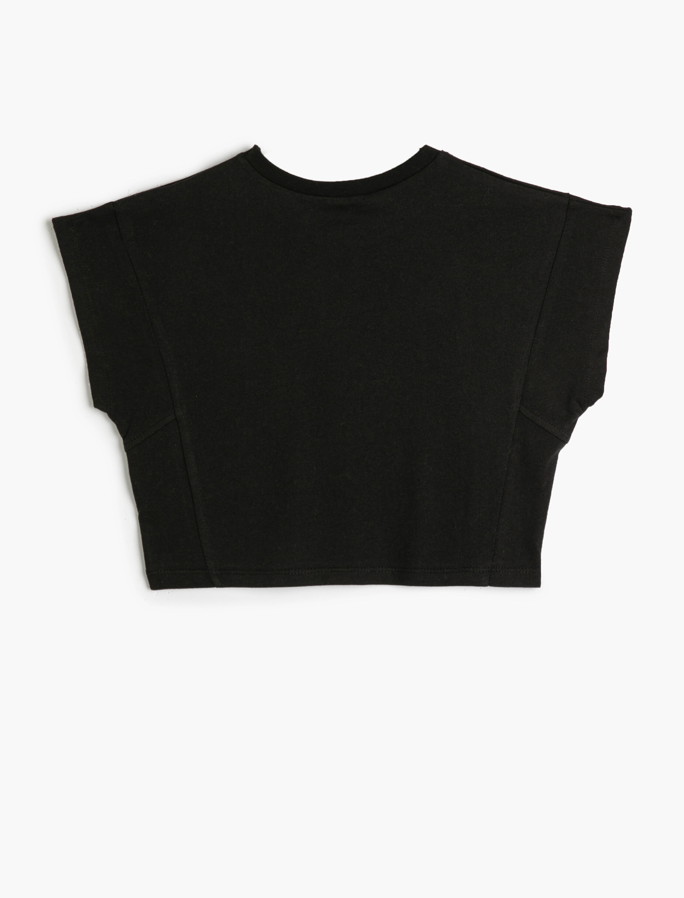  Kız Çocuk Basic Tişört Kısa Kollu Bisiklet Yaka Pamuklu