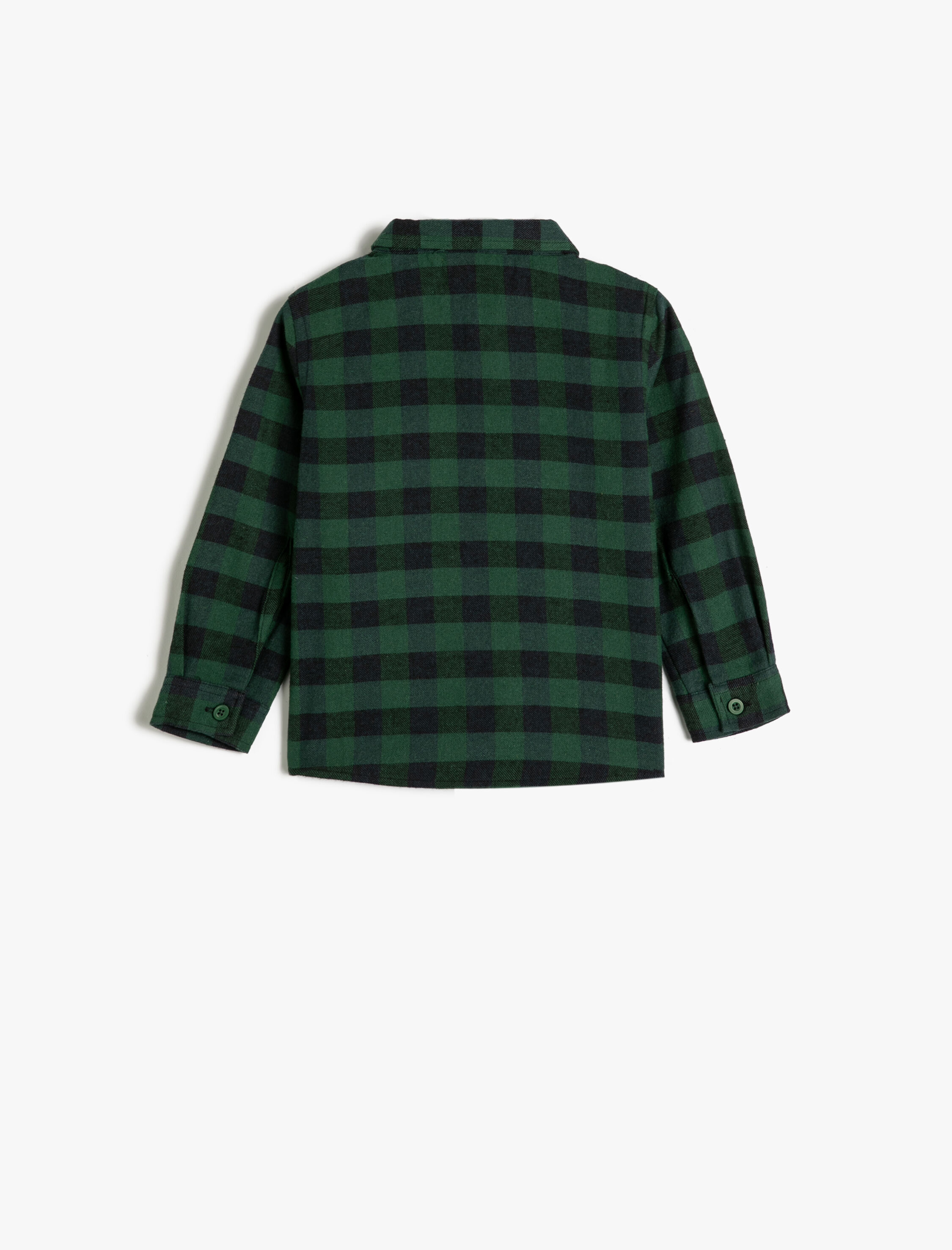  Erkek Bebek Oduncu Gömlek Uzun Kollu Cep Detaylı