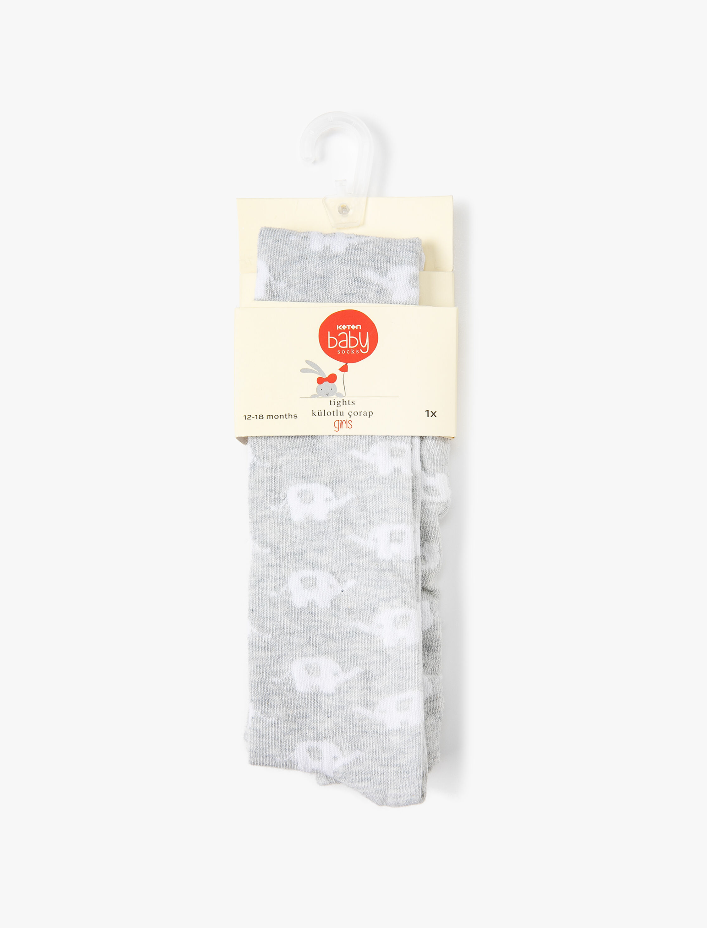  Kız Bebek Külotlu Çorap Fil Desenli