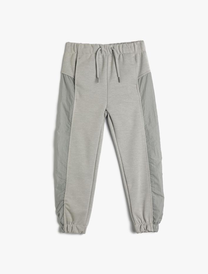 Kız Çocuk Basic Jogger Eşofman Altı Beli Bağlamalı Paraşüt Kumaş Detaylı