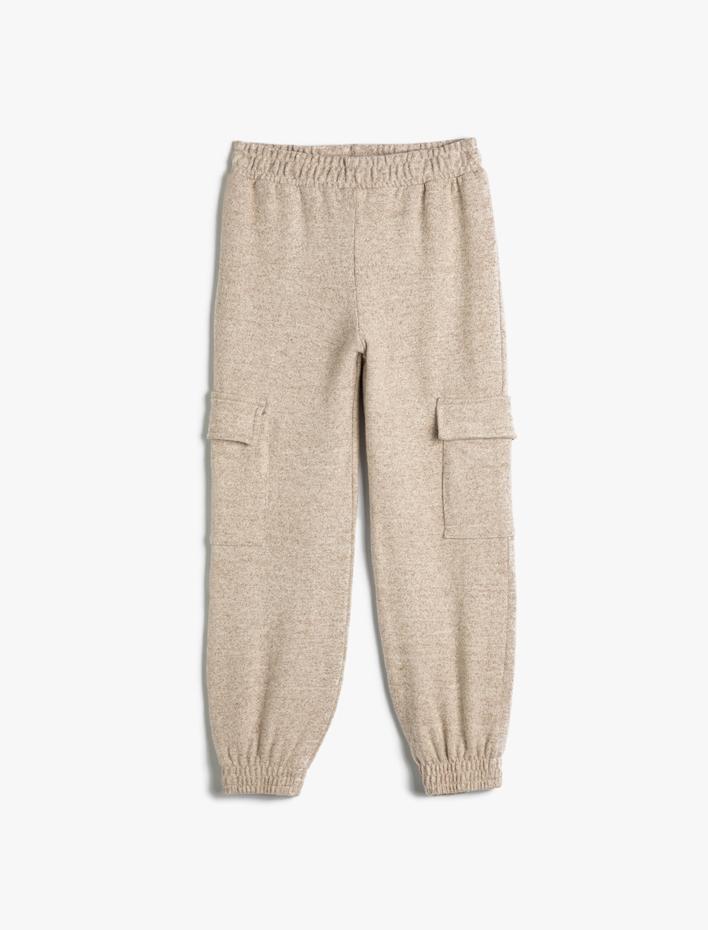 Kız Çocuk Basic Jogger Eşofman Altı Cep Detaylı Beli Lastikli