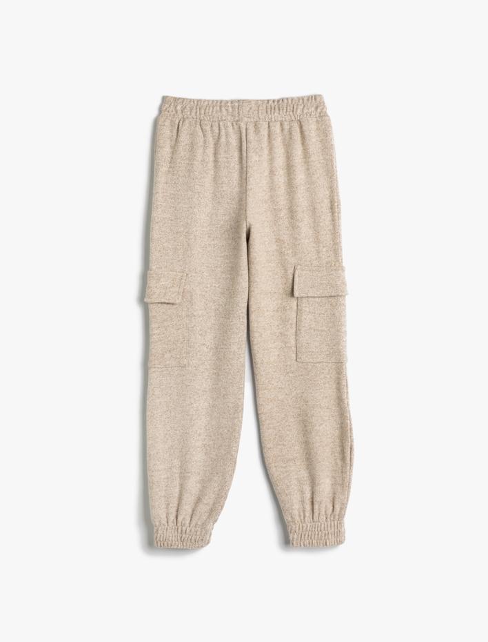 Kız Çocuk Basic Jogger Eşofman Altı Cep Detaylı Beli Lastikli