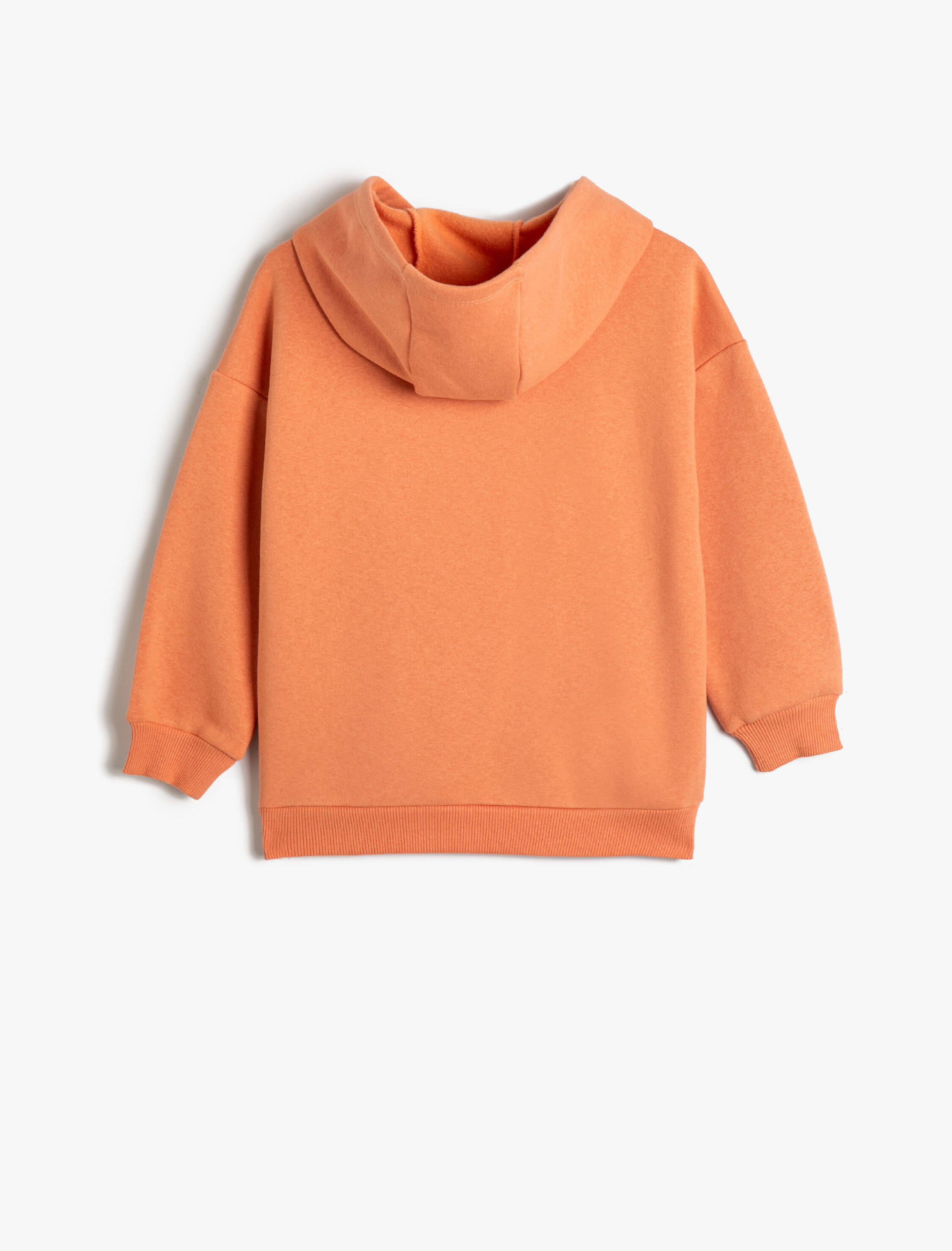  Kız Çocuk Oversize Kapşonlu Sweatshirt Mantar Baskılı Şardonlu