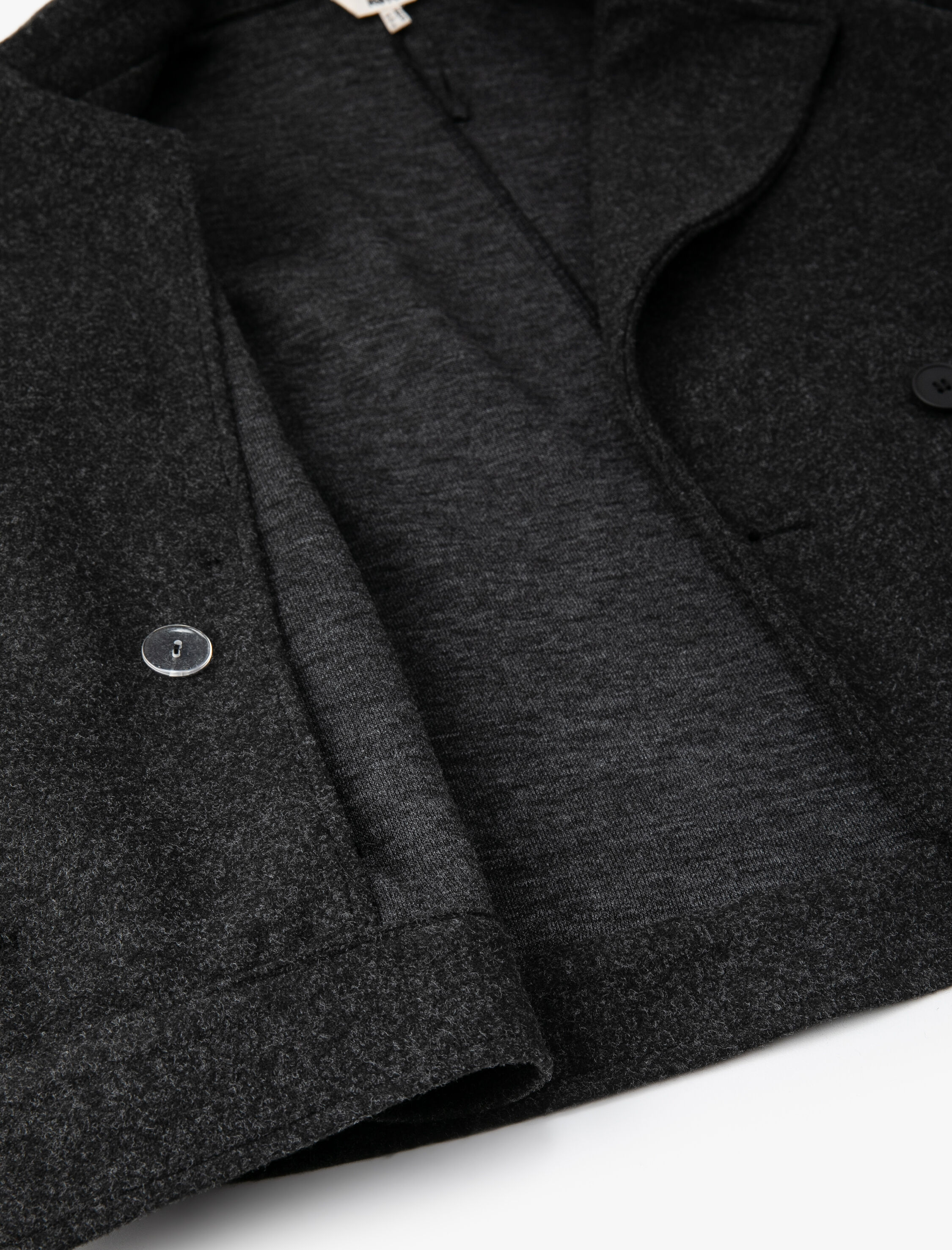   Kaşe Ceket Kruvaze Düğmeli Cep Detaylı