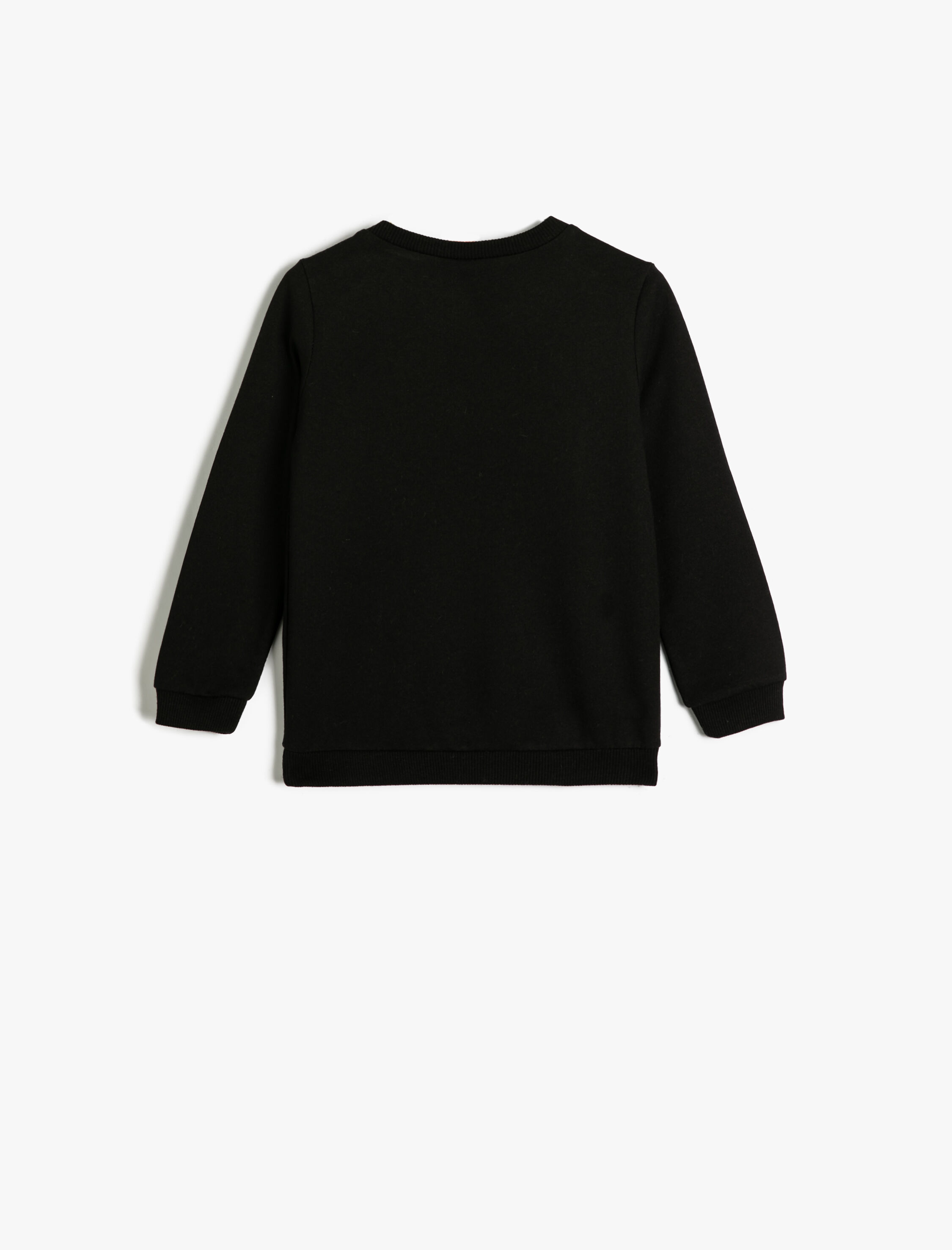  Erkek Bebek Sweatshirt Balkabağı Baskılı Bisiklet Yaka Uzun Kollu Pamuklu