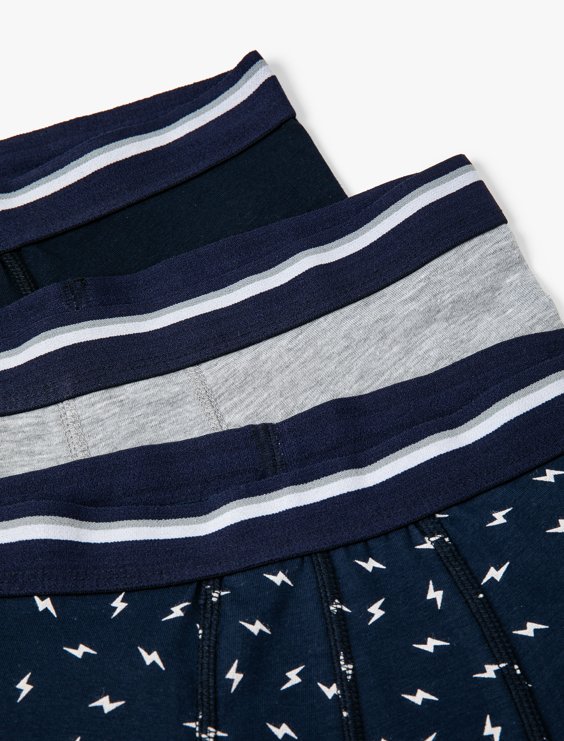   3'lü Boxer Seti Uzay Temalı Baskılı Çok Renkli