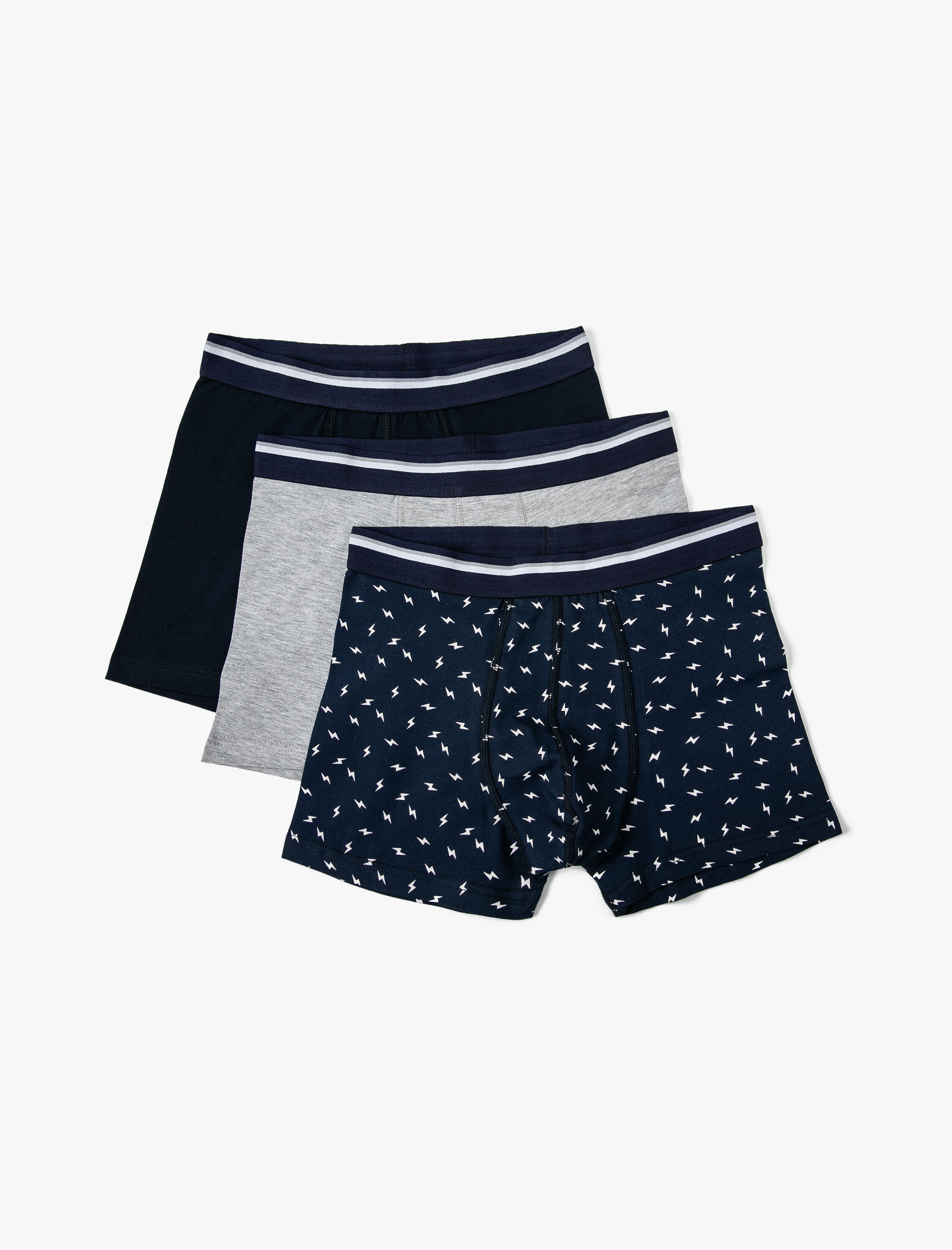   3'lü Boxer Seti Uzay Temalı Baskılı Çok Renkli