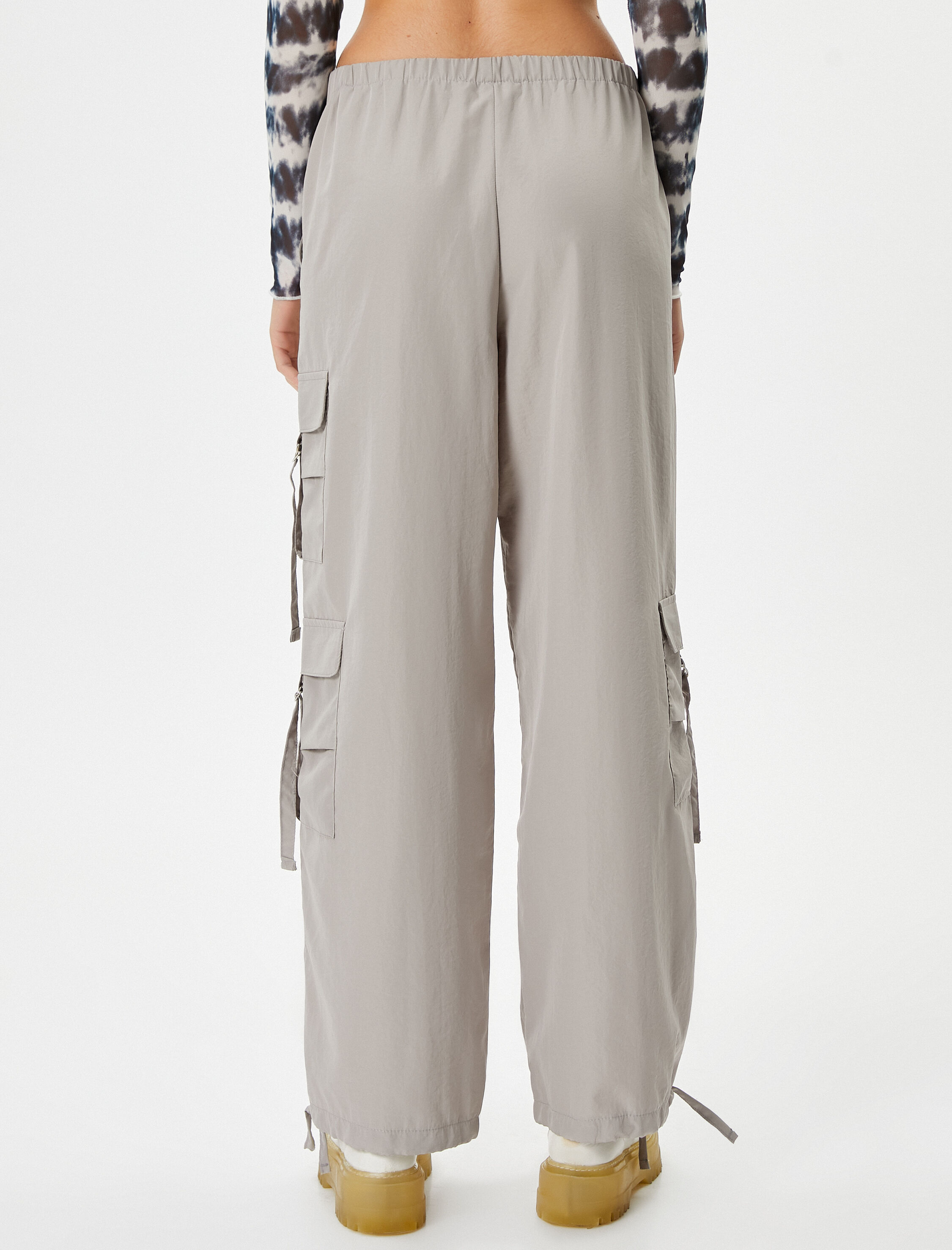   Kargo Pantolon Cepli Beli Lastikli Paçaları Bağlama Detaylı