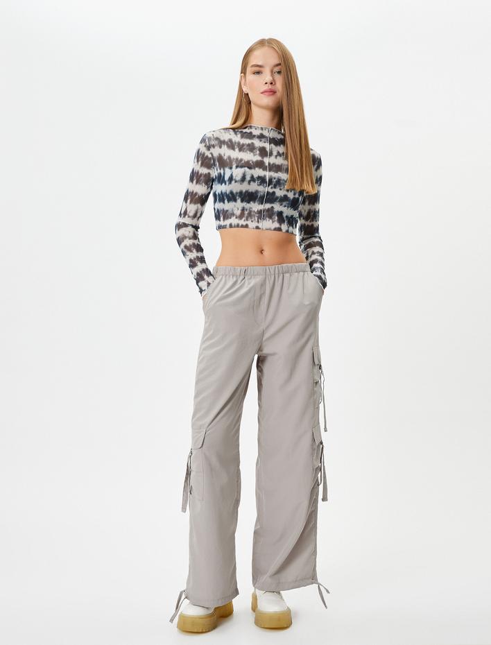  Kargo Pantolon Cepli Beli Lastikli Paçaları Bağlama Detaylı