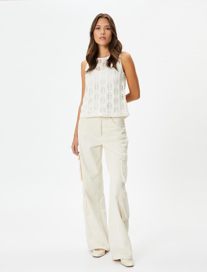  Halter Yaka Atler Ajur Detaylı