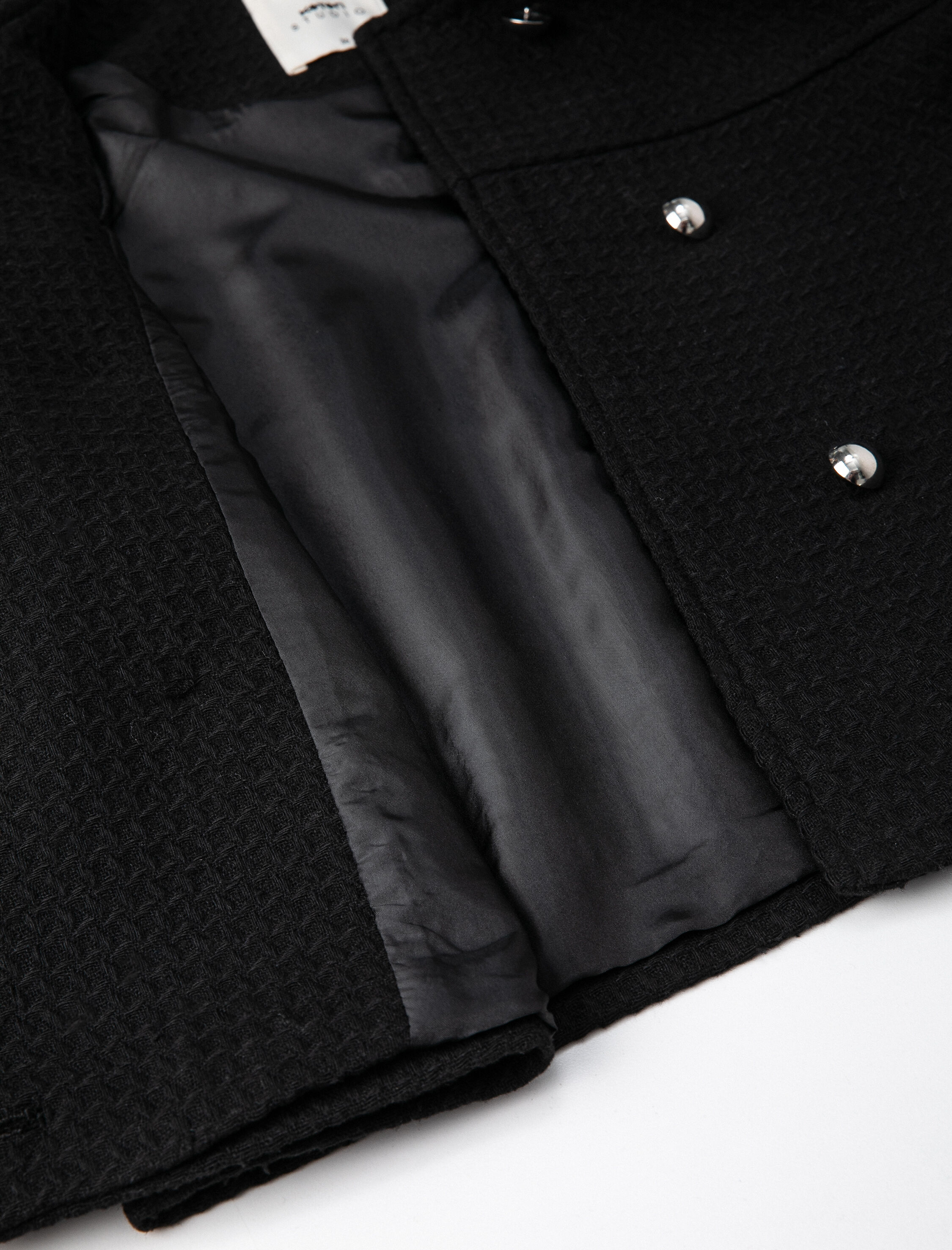   Crop Tüvit Ceket Kruvaze Düğmeli