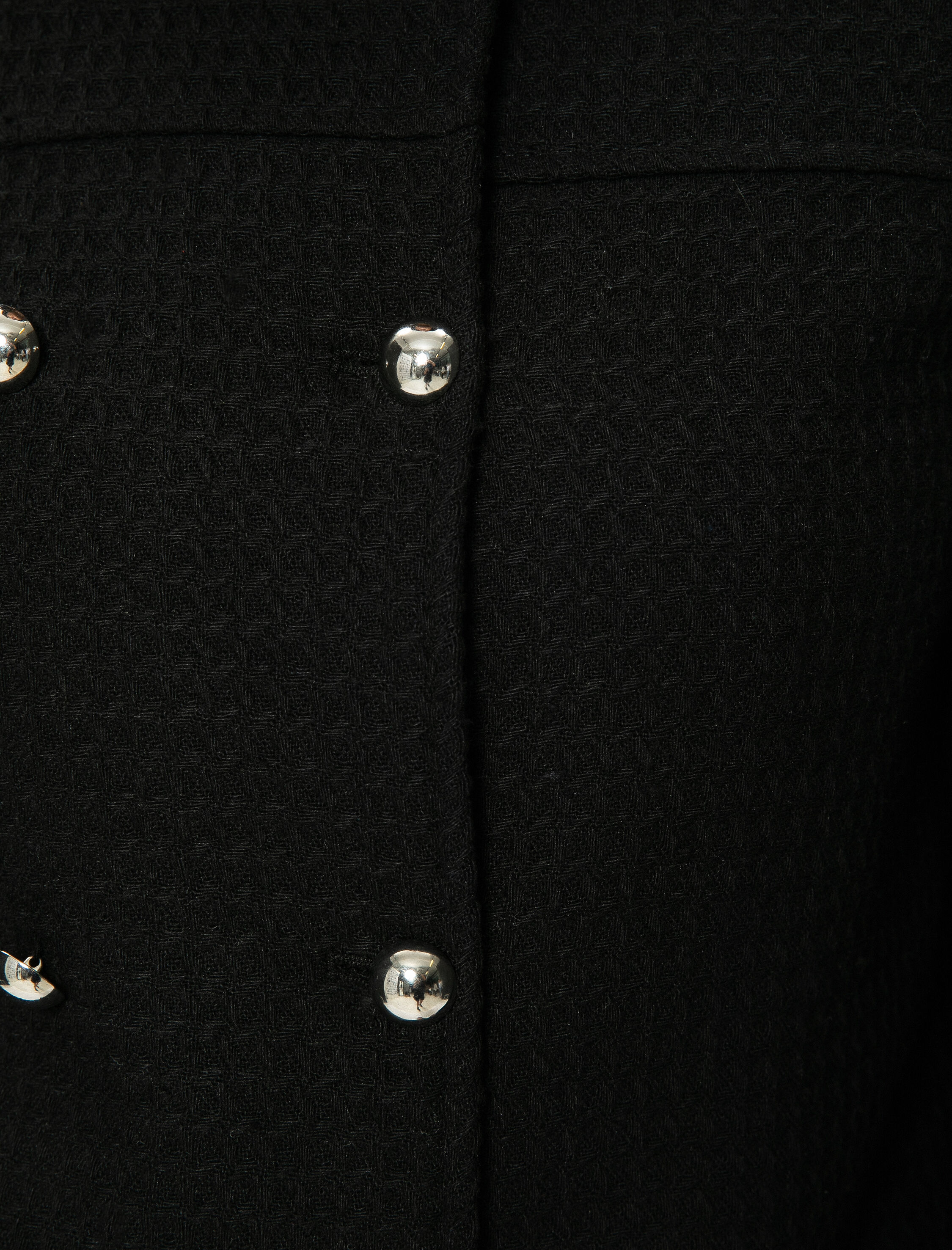   Crop Tüvit Ceket Kruvaze Düğmeli