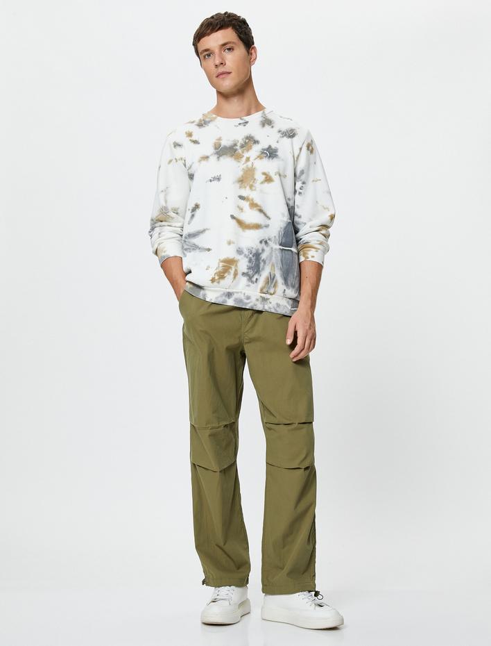  Oversize Paraşüt Bol Pantolon Beli Bağcıklı Cepli