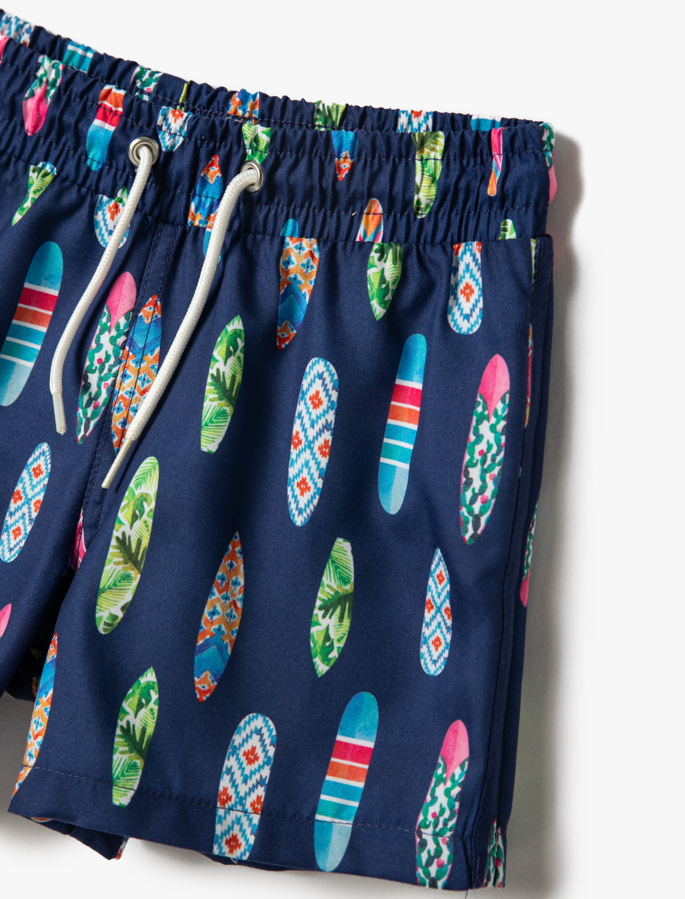  Erkek Çocuk Mayo Baskılı Beli Bağlamalı