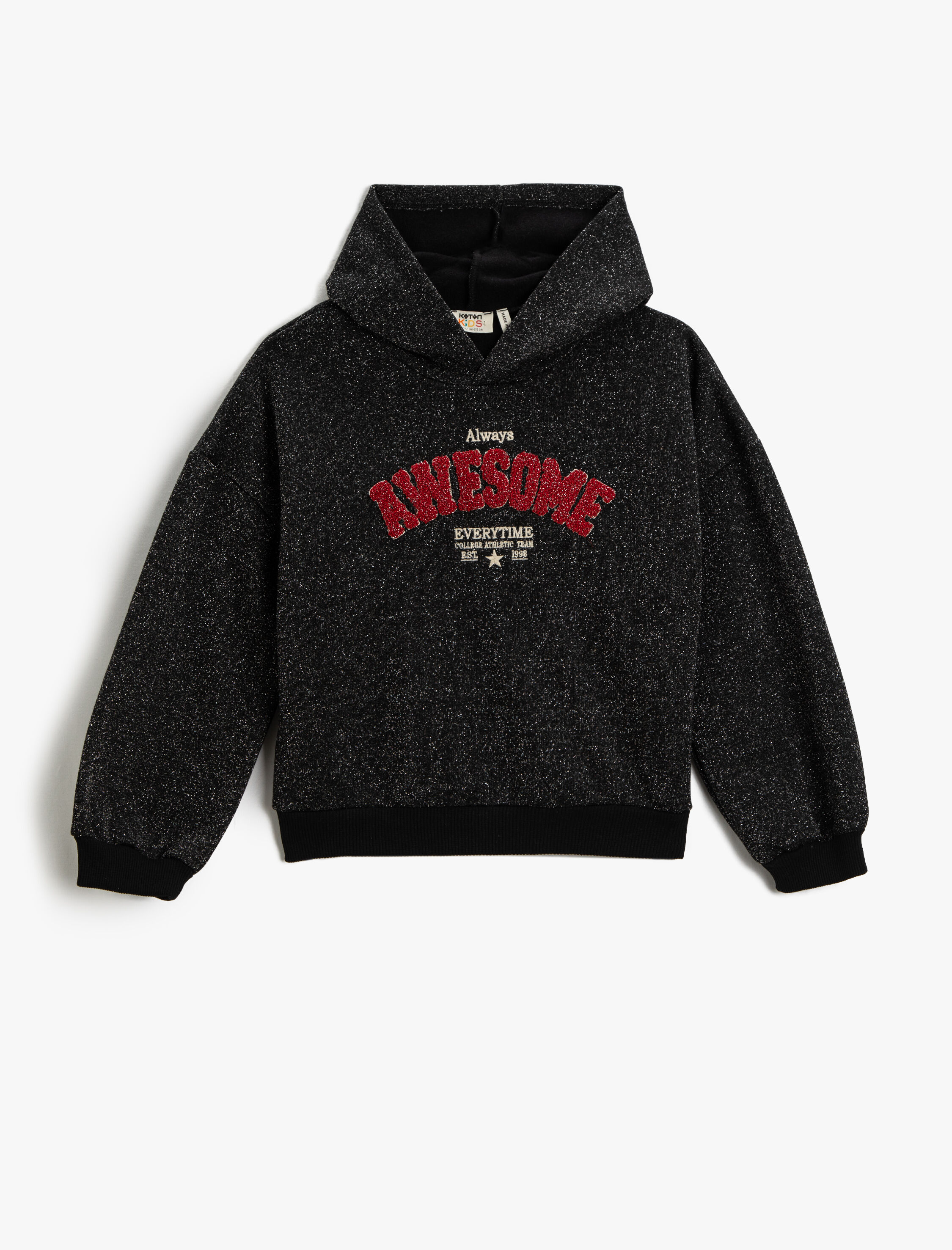  Kız Çocuk Kapüşonlu Sweatshirt İşlemeli