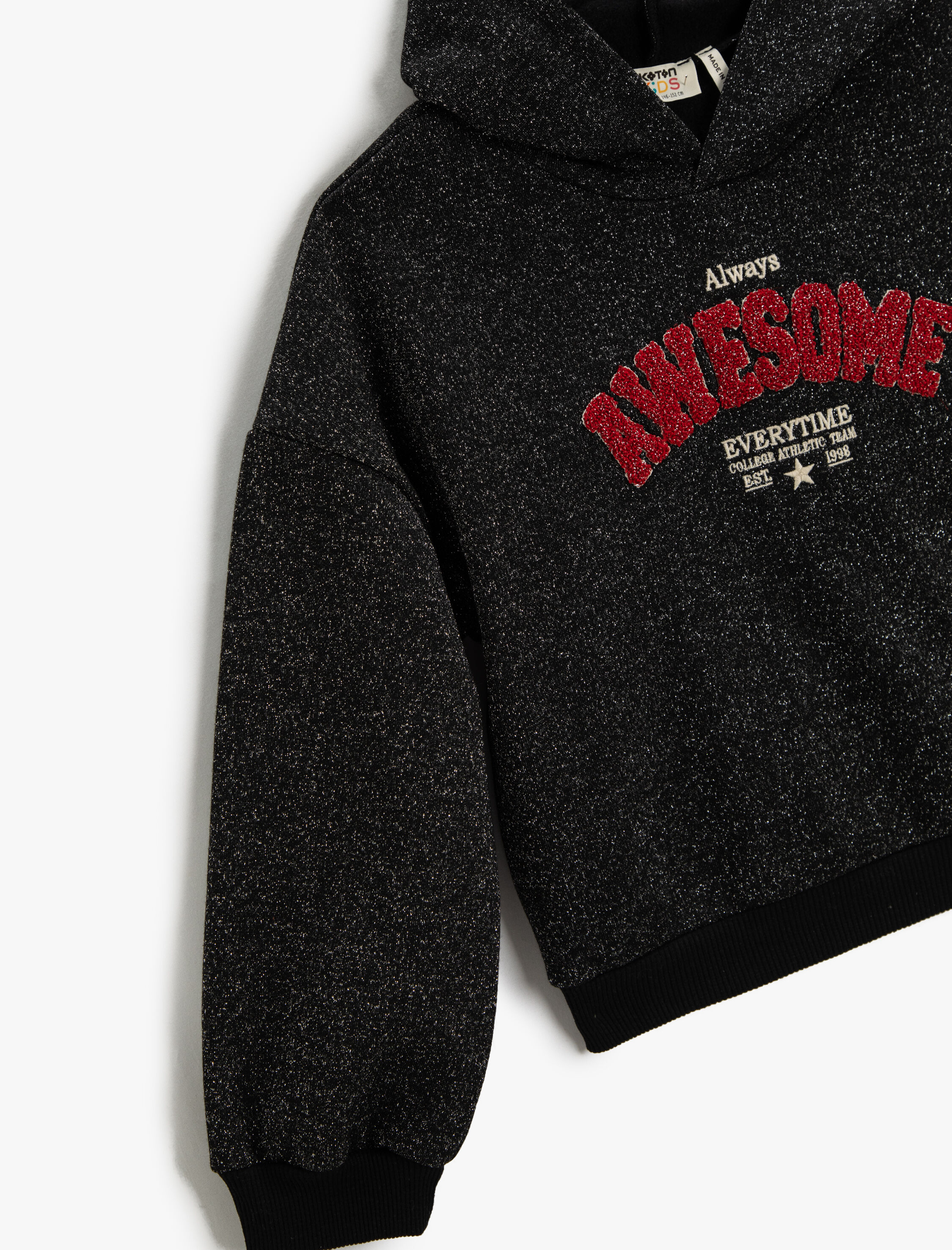  Kız Çocuk Kapüşonlu Sweatshirt İşlemeli