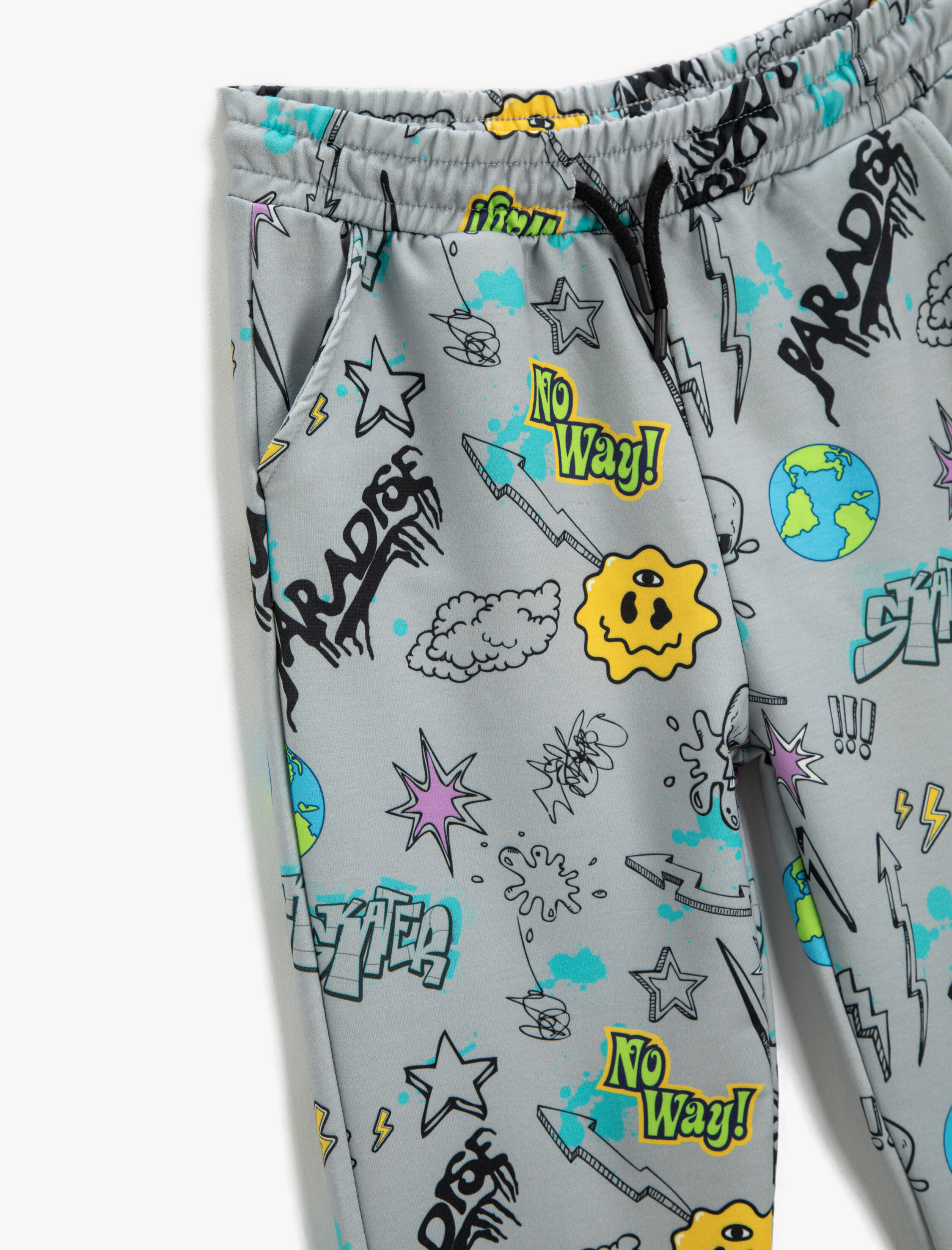  Erkek Çocuk Baskılı Jogger Eşofman Altı