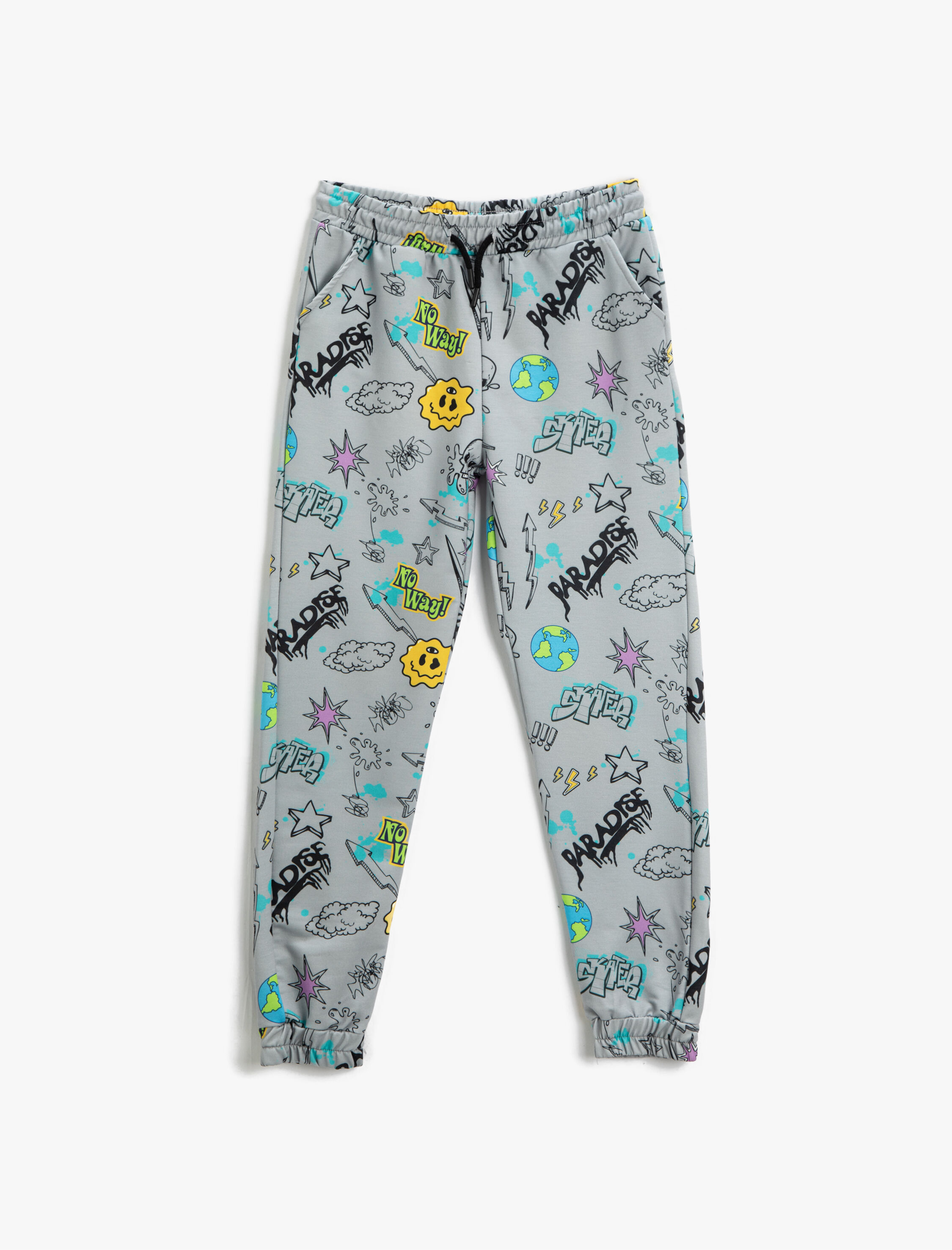  Erkek Çocuk Baskılı Jogger Eşofman Altı