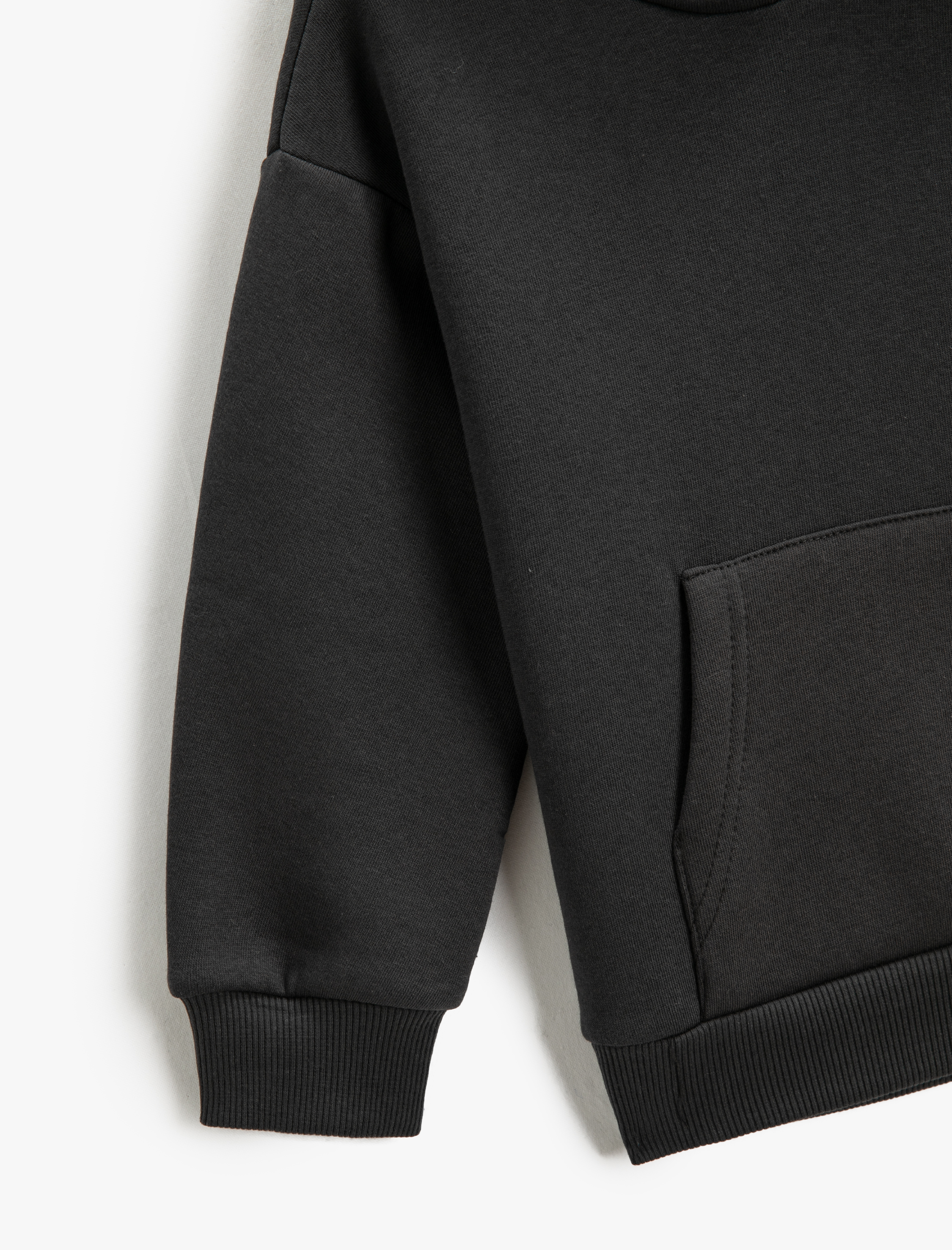  Erkek Çocuk Basic Kapüşonlu Sweat Kanguru Cepli Şardonlu