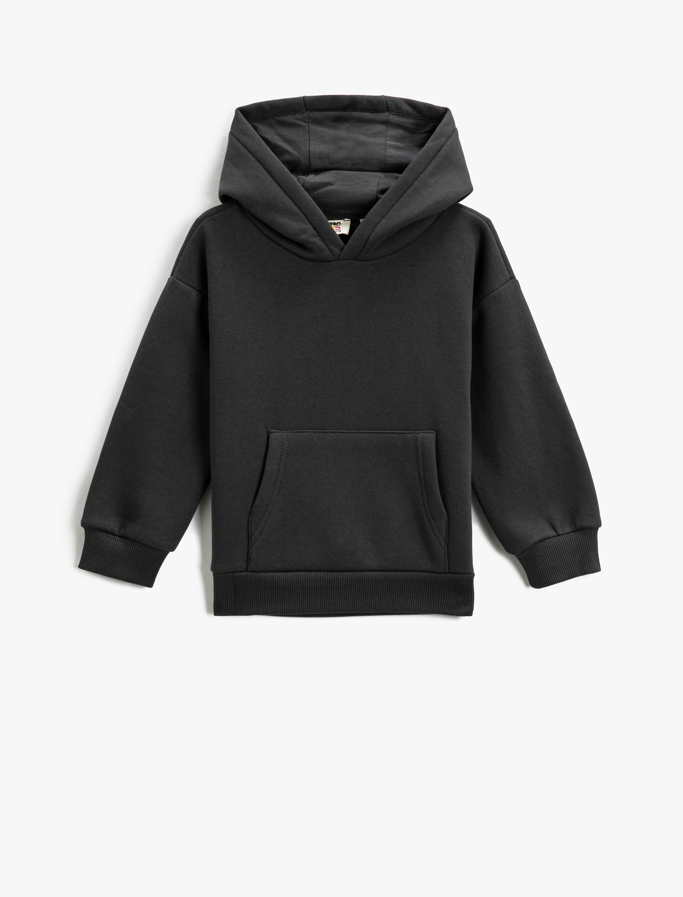  Erkek Çocuk Basic Kapüşonlu Sweat Kanguru Cepli Şardonlu