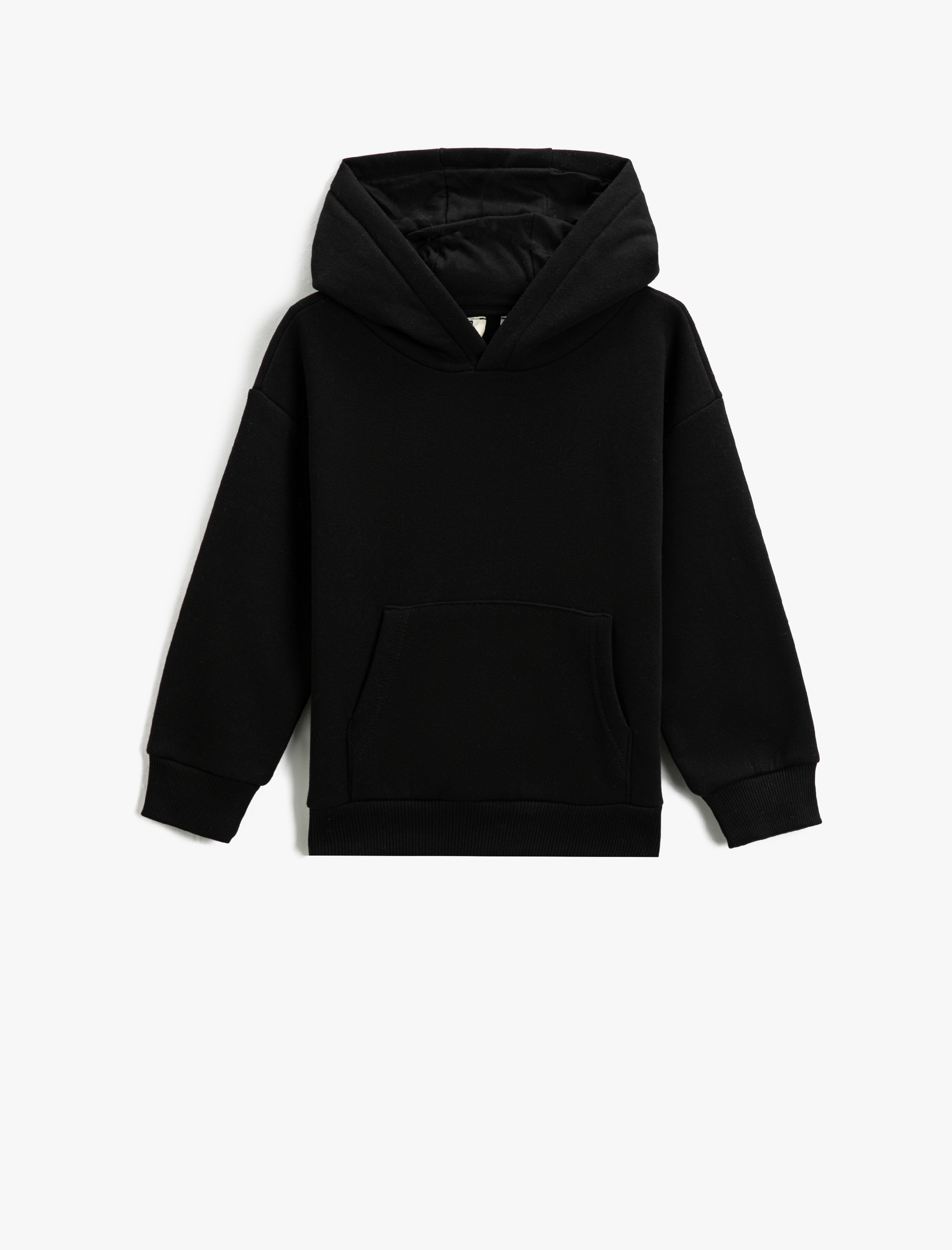  Erkek Çocuk Basic Kapüşonlu Sweat Kanguru Cepli Şardonlu