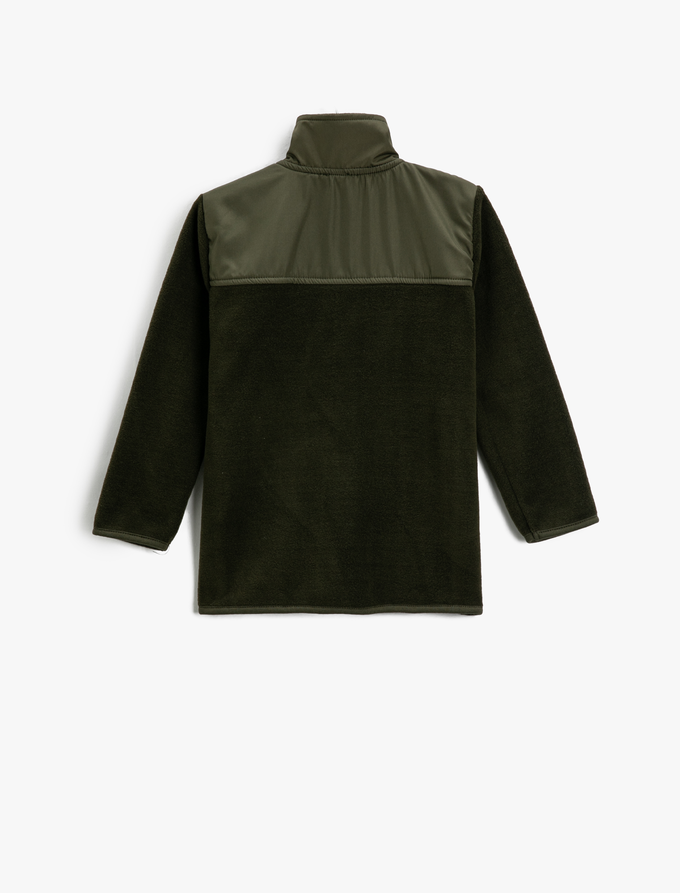  Erkek Çocuk Fermuarlı Polar Sweatshirt Dik Yaka