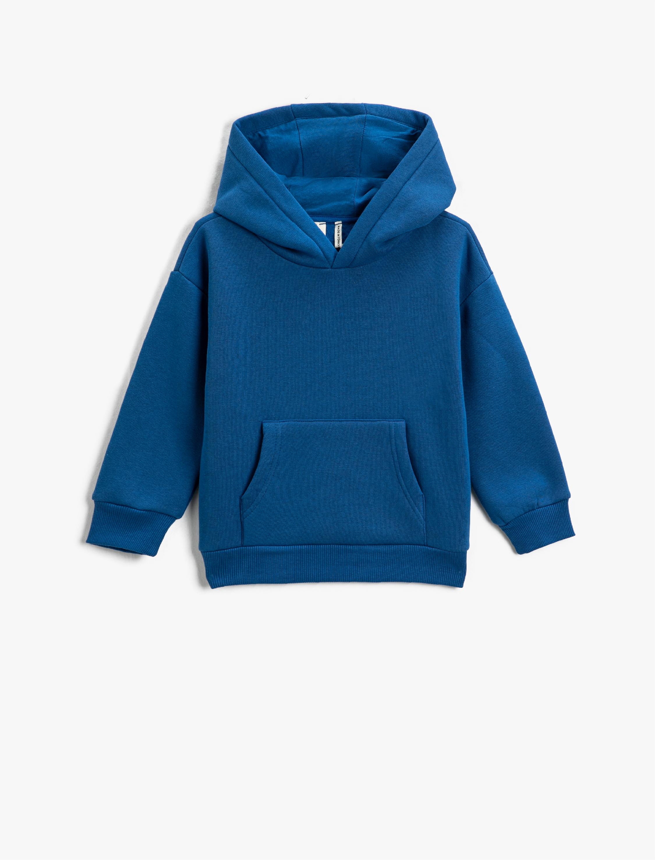  Erkek Çocuk Basic Kapüşonlu Sweat Kanguru Cepli Şardonlu