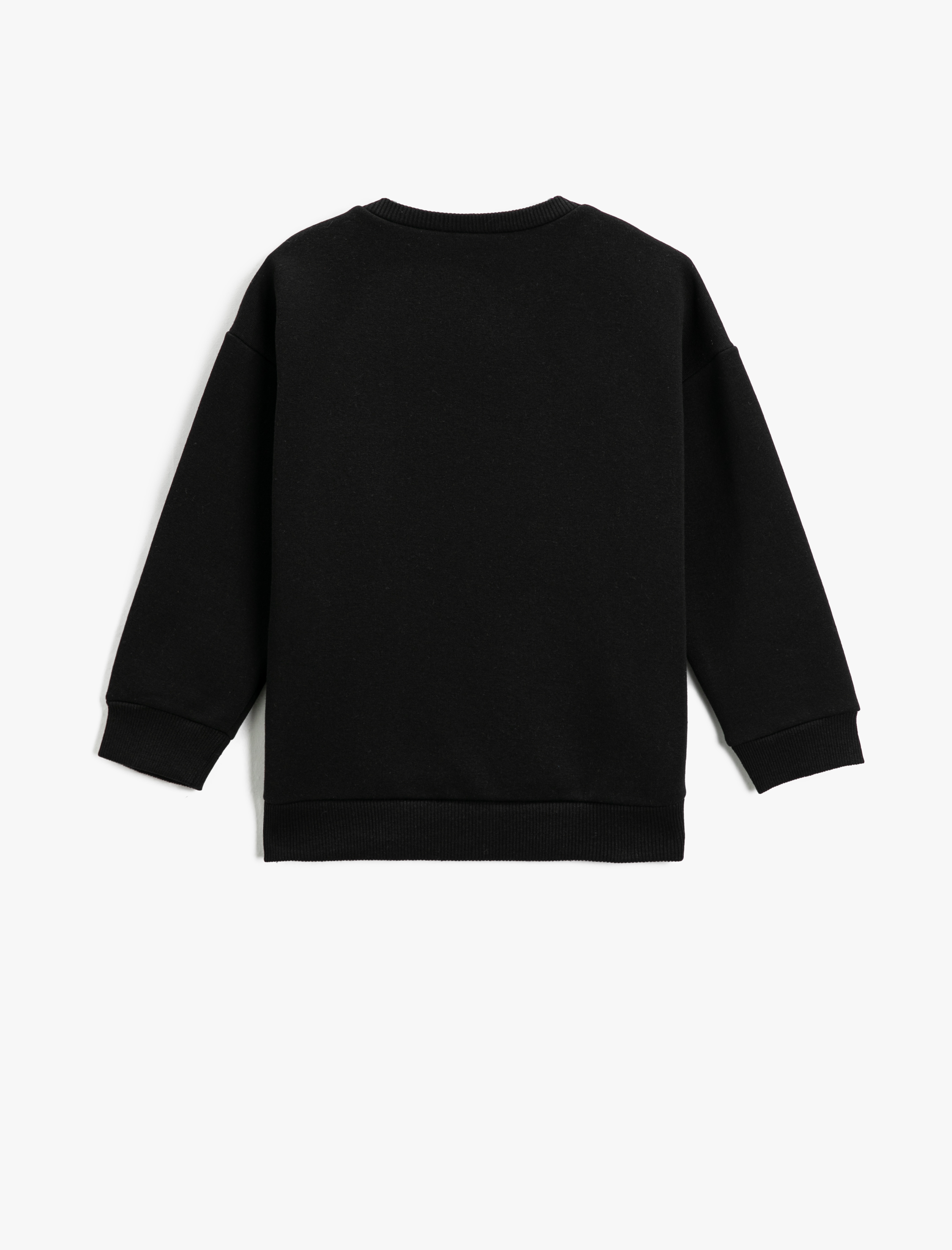 Erkek Çocuk Kapşonlu Sweatshirt Şardonlu Bisiklet Yaka Baskılı