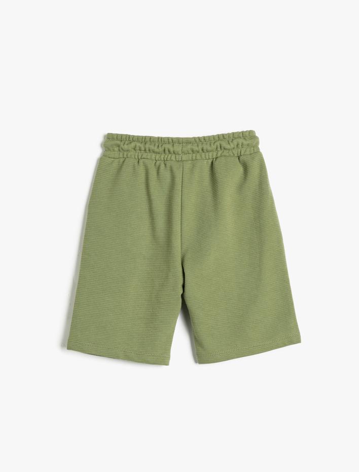 Erkek Çocuk Basic Şort Beli Bağlamalı Dokulu Cepli